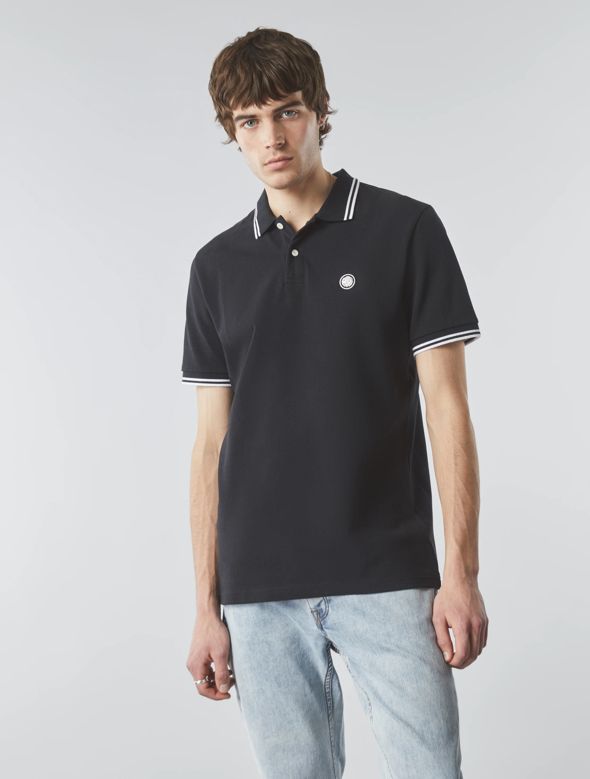 Black Barton Polo Shirt - Image 3