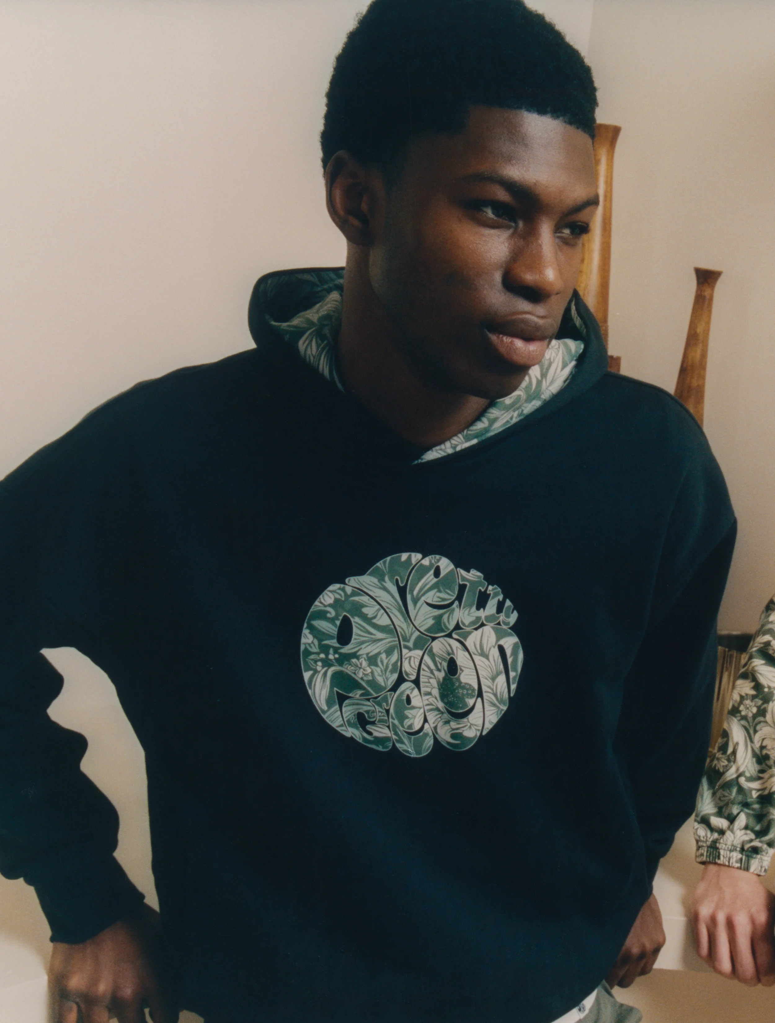 Black Bostall Logo Hoody - Image 2