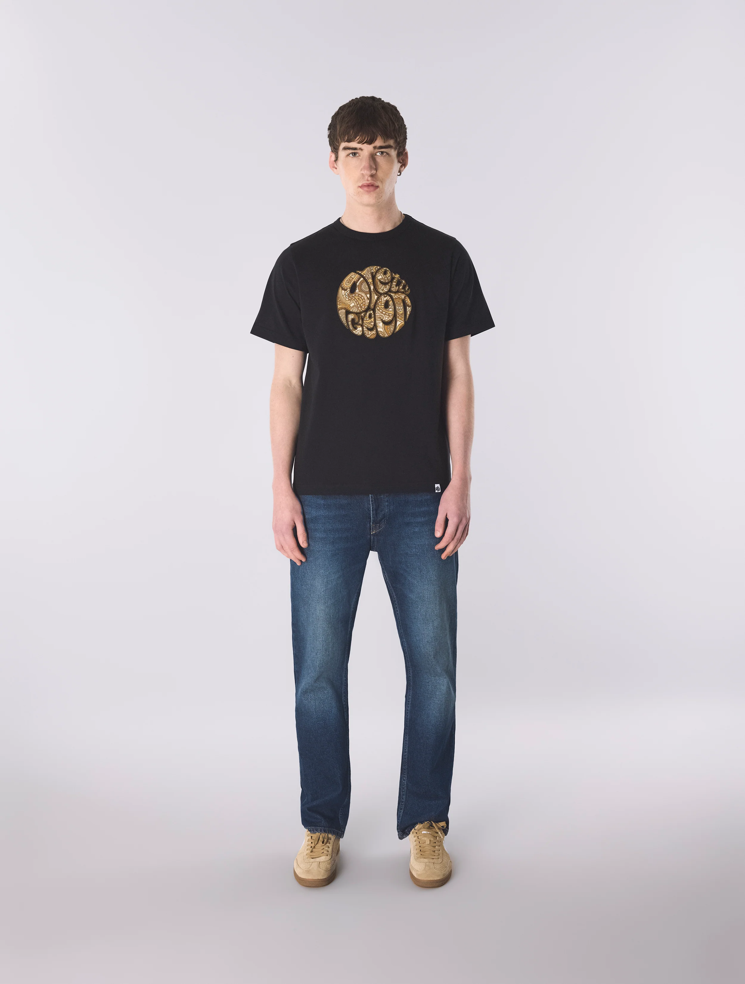 Black Hermosa Paisley Logo T-Shirt - Image 2