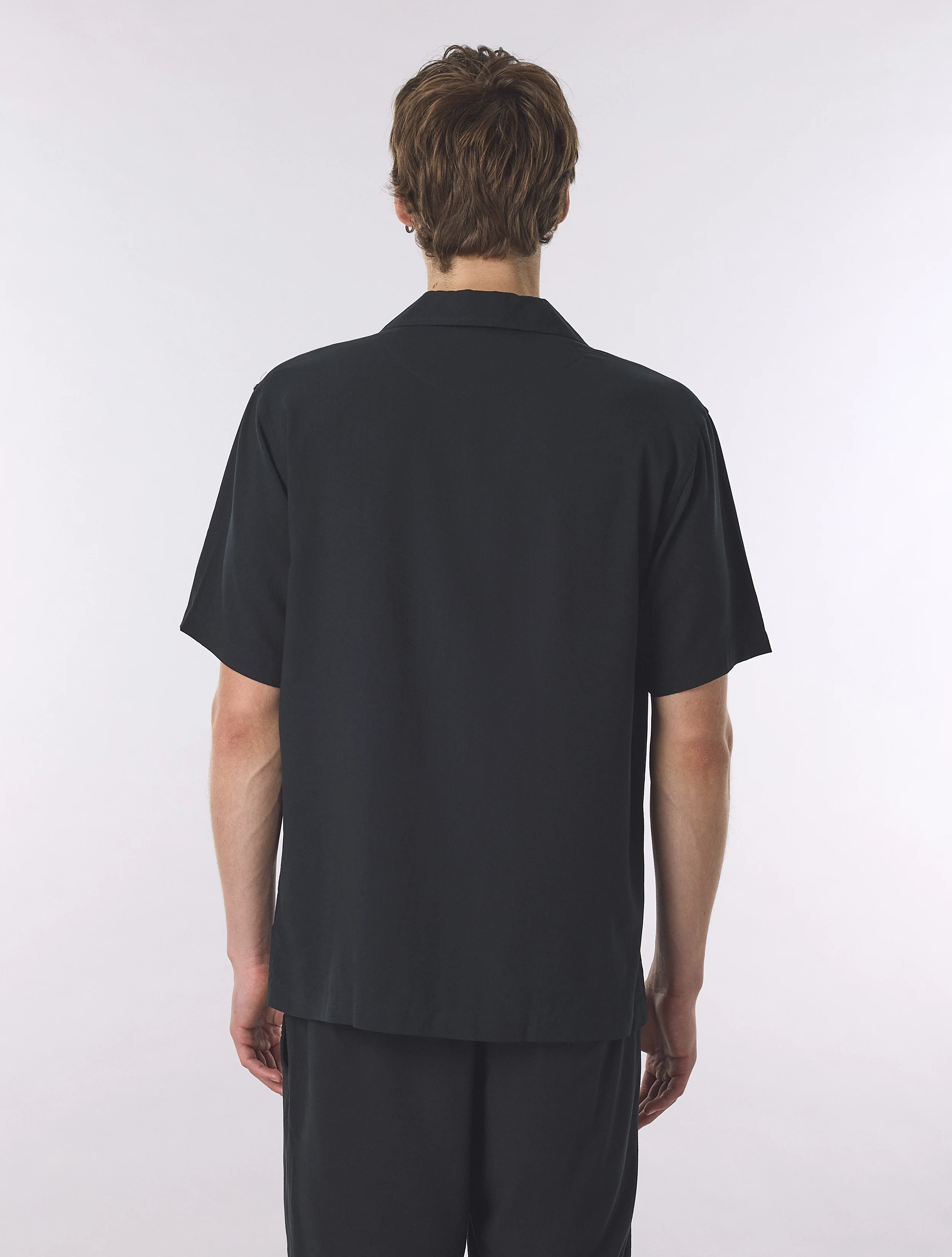 Black Islington Cuban Collar Short Sleeve Shirt - Image 4