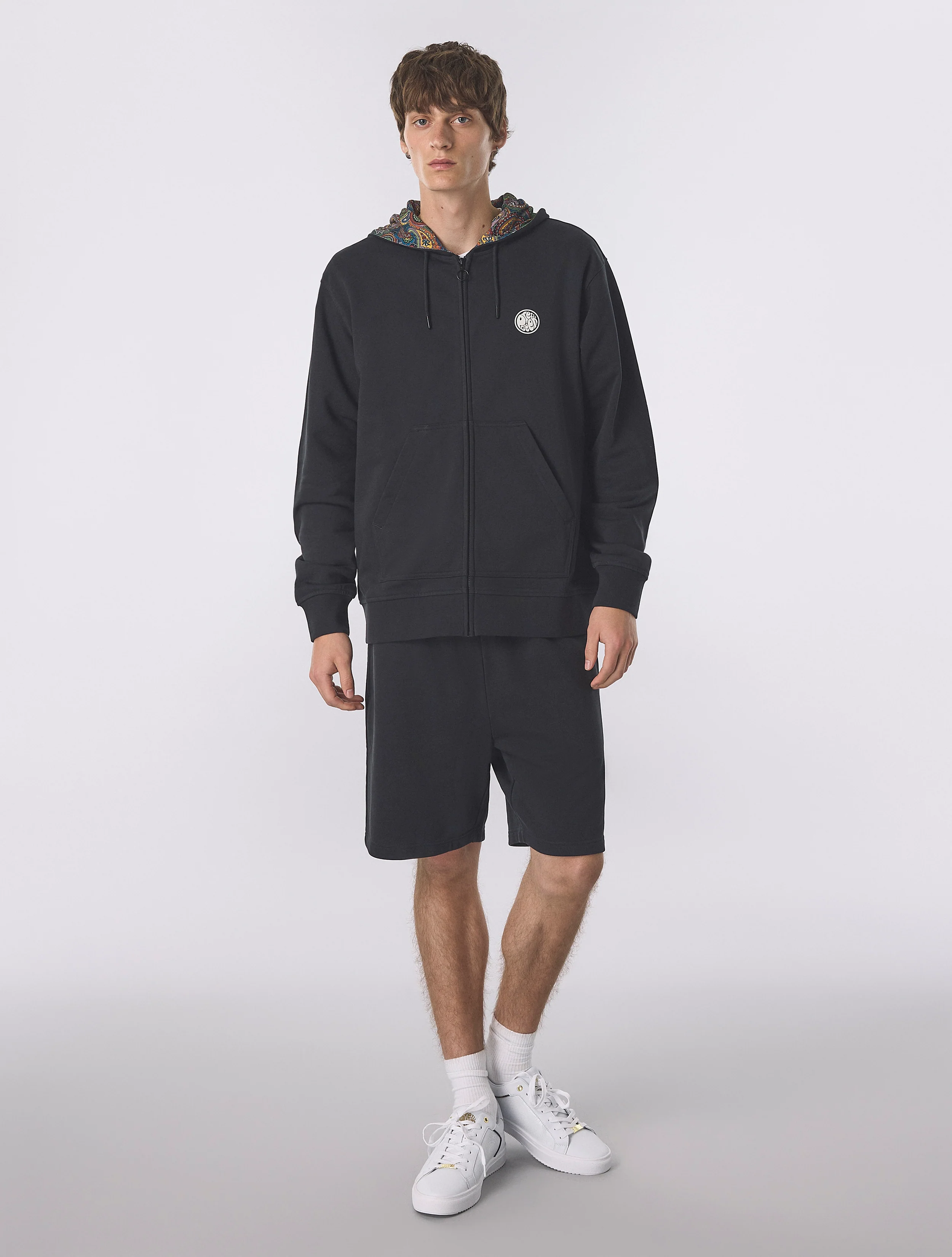 Black Lounge Zip Up Hoody - Image 2