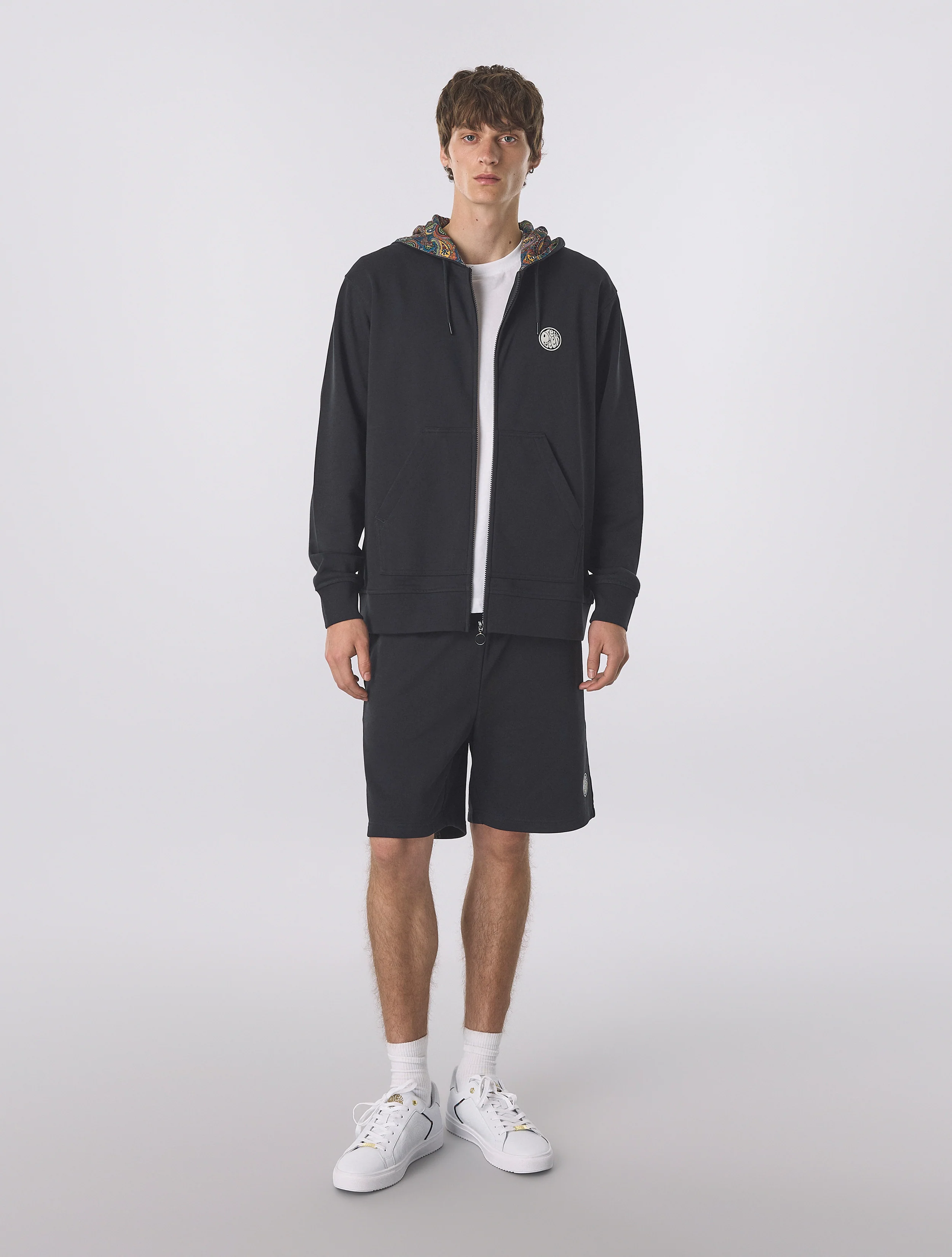 Black Lounge Zip Up Hoody - Image 3