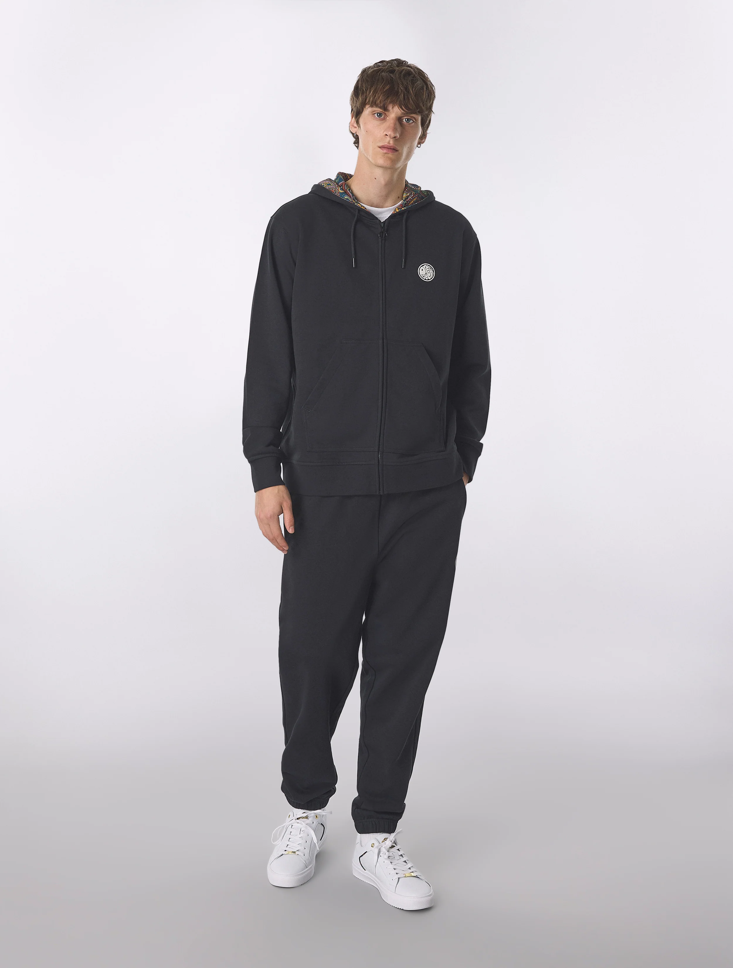 Black Lounge Zip Up Hoody - Image 4