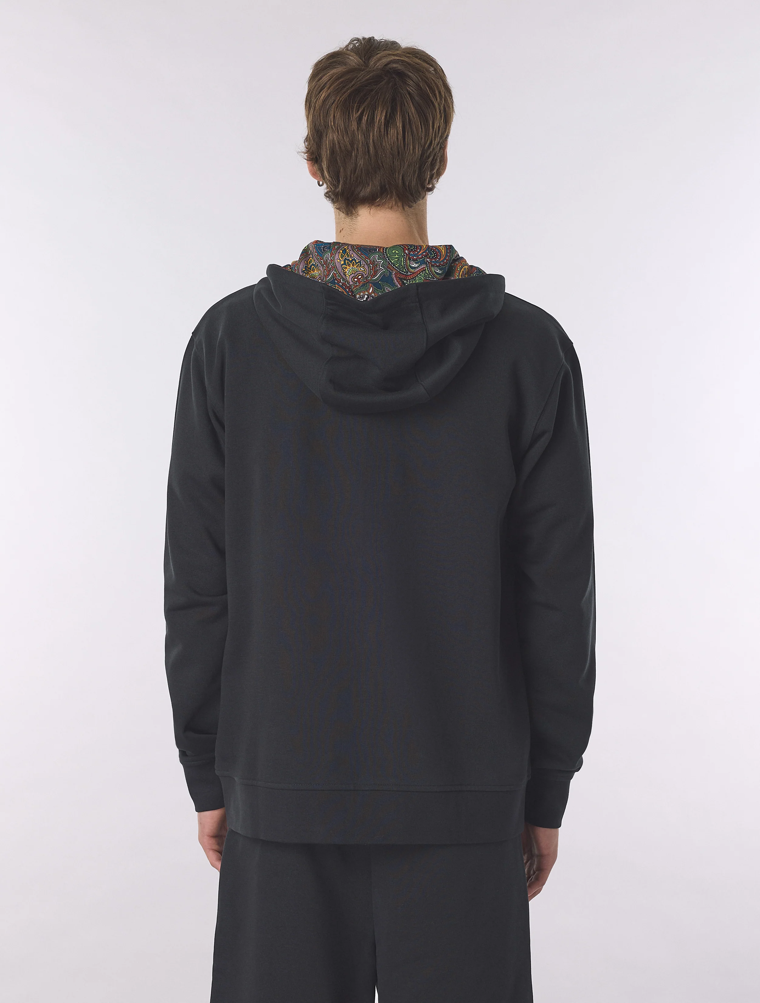 Black Lounge Zip Up Hoody - Image 7