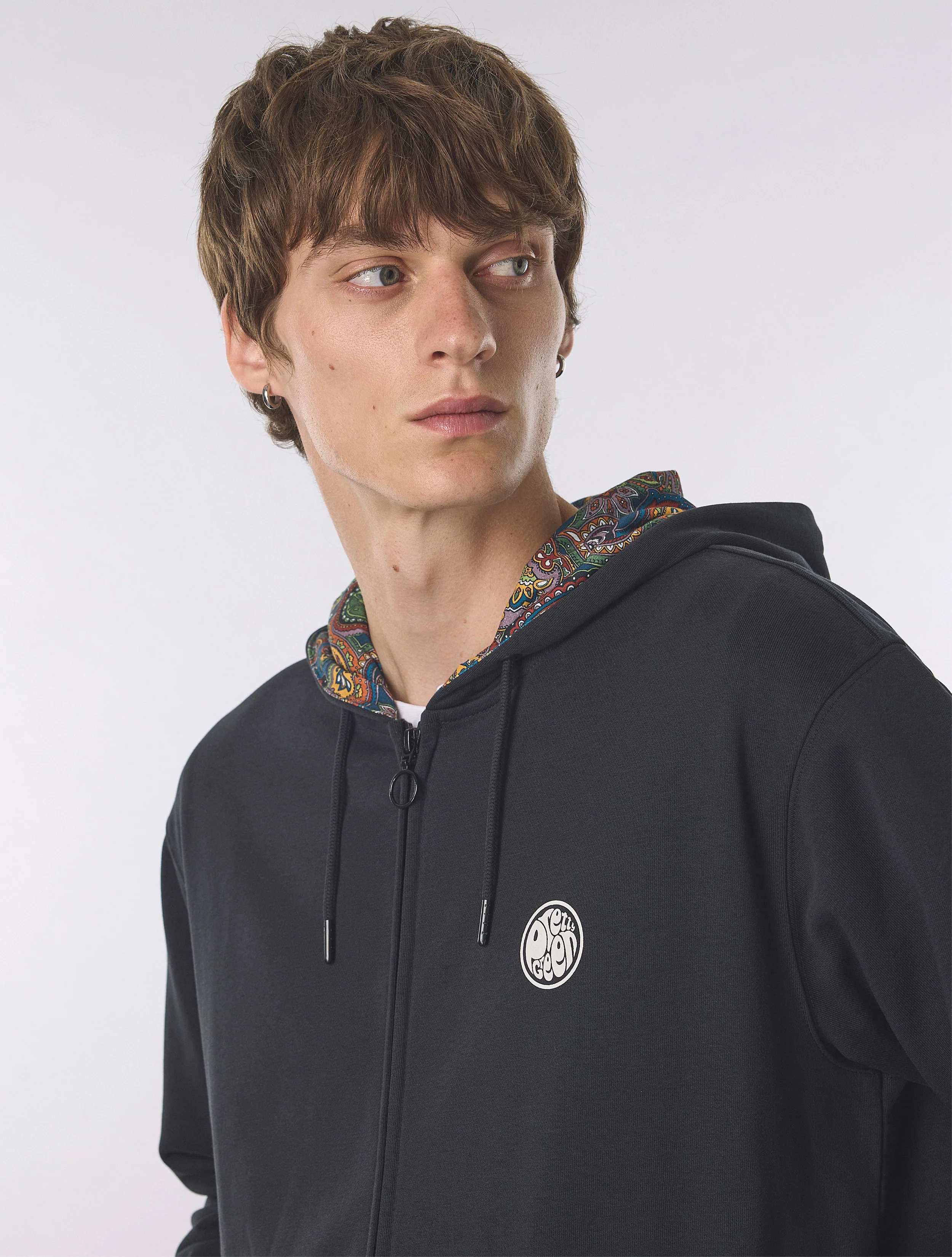 Black Lounge Zip Up Hoody - Image 8