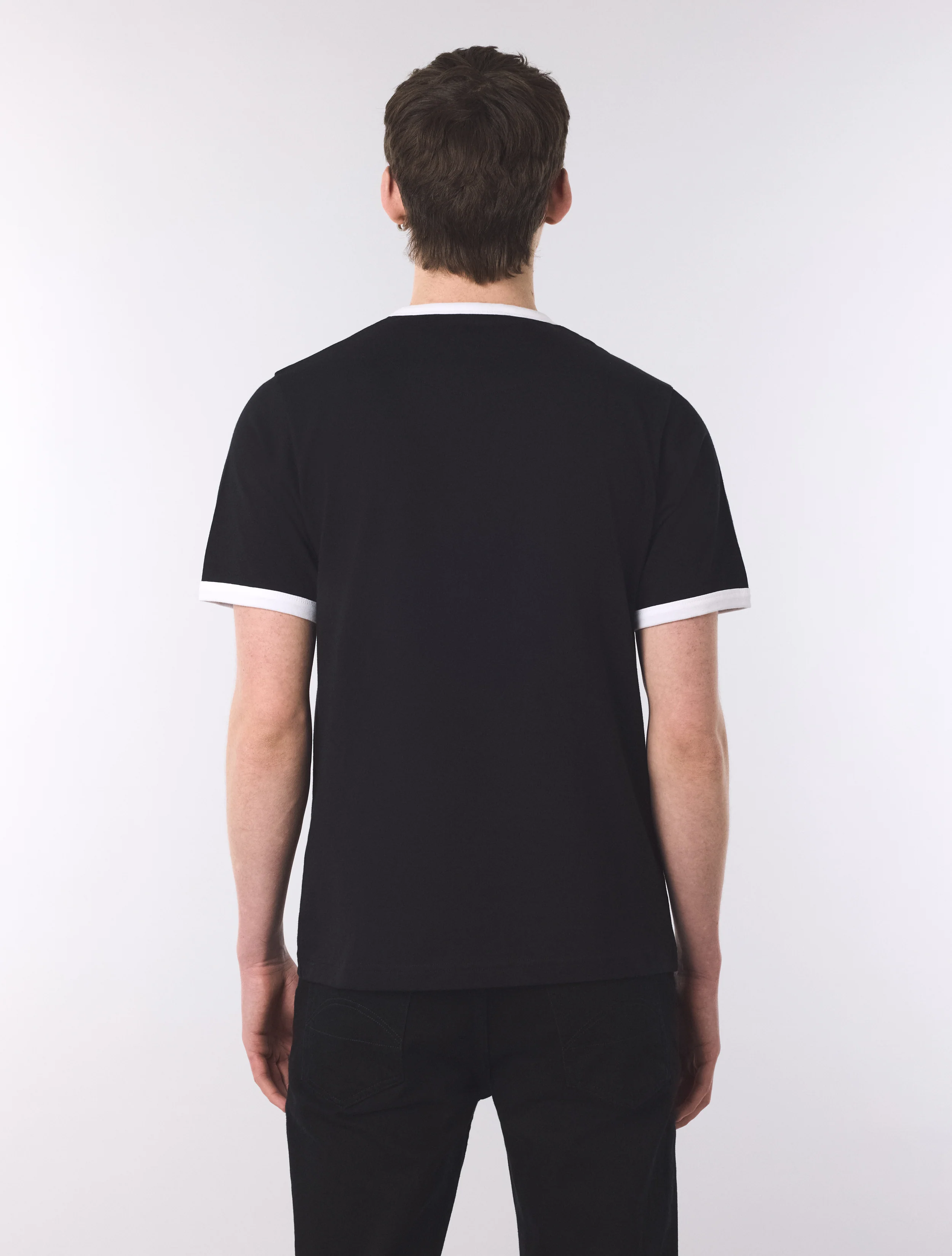 Black Melrose Ringer T-Shirt - Image 4