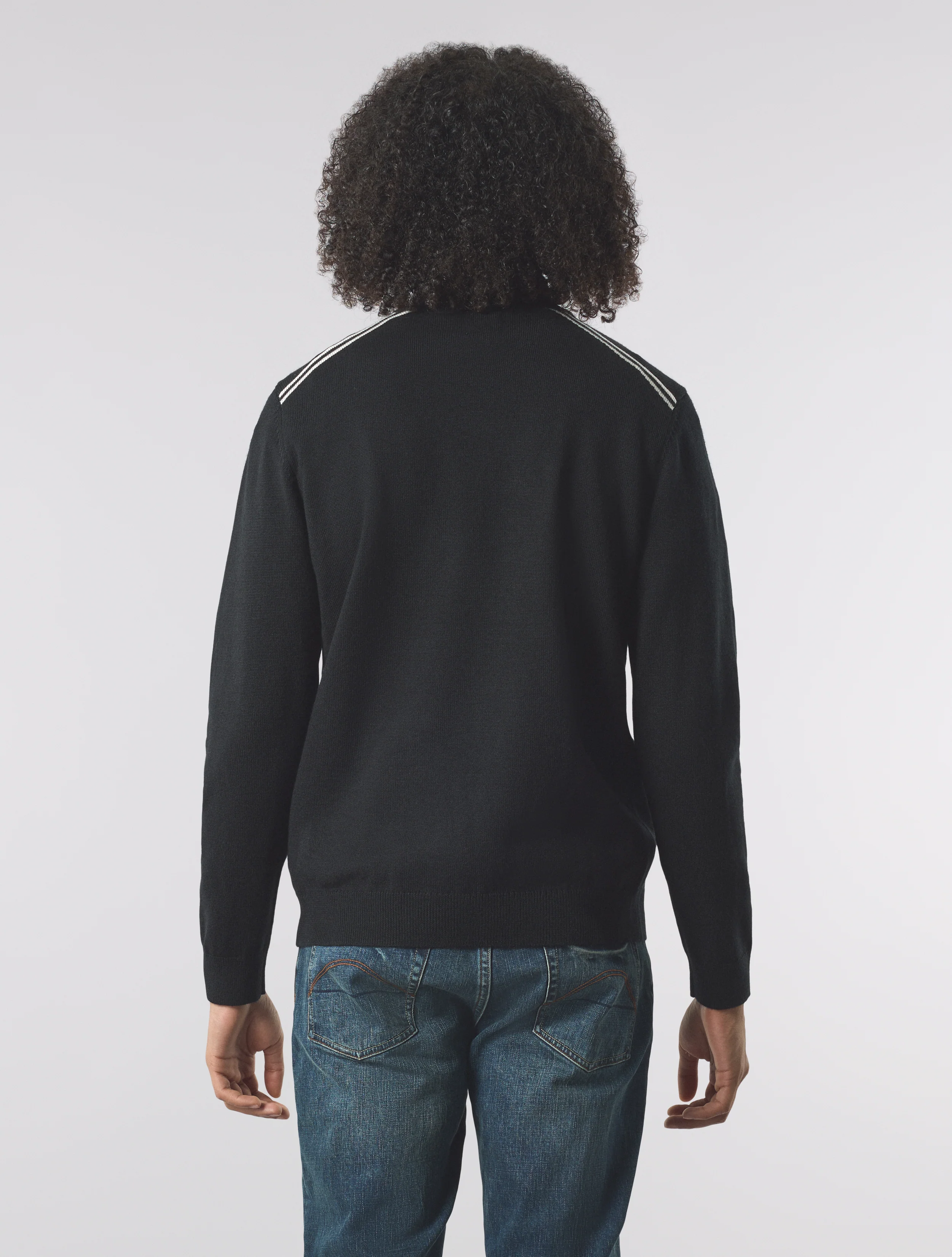 Black Merino Blend 1/4 Zip - Image 4