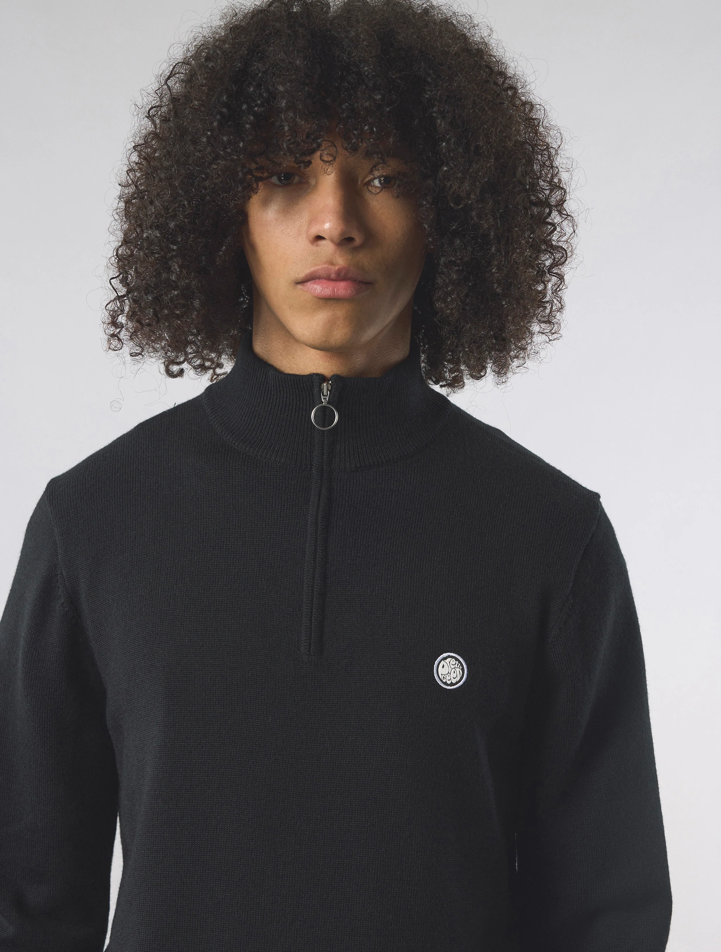 Black Merino Blend 1/4 Zip - Image 5