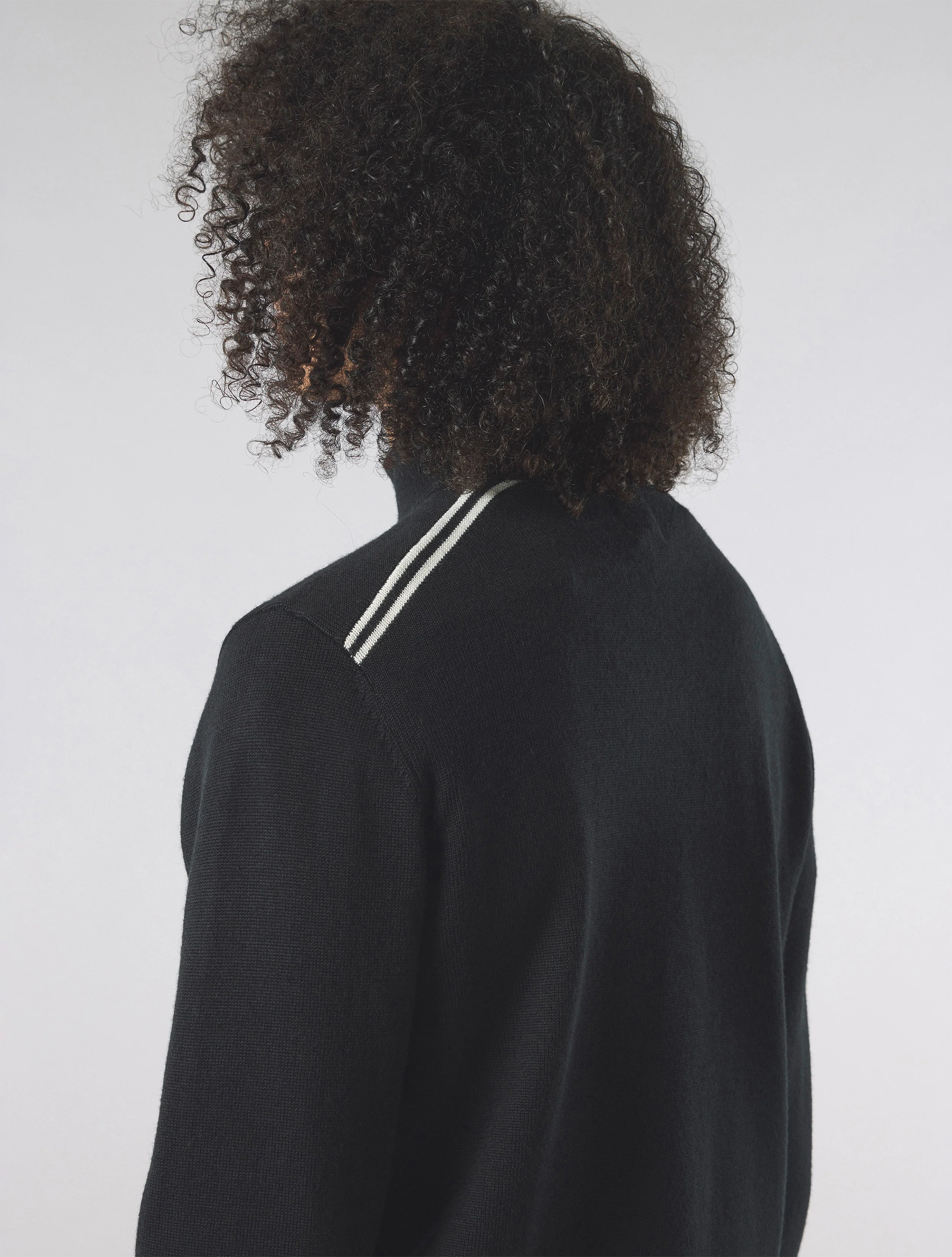 Black Merino Blend 1/4 Zip - Image 6