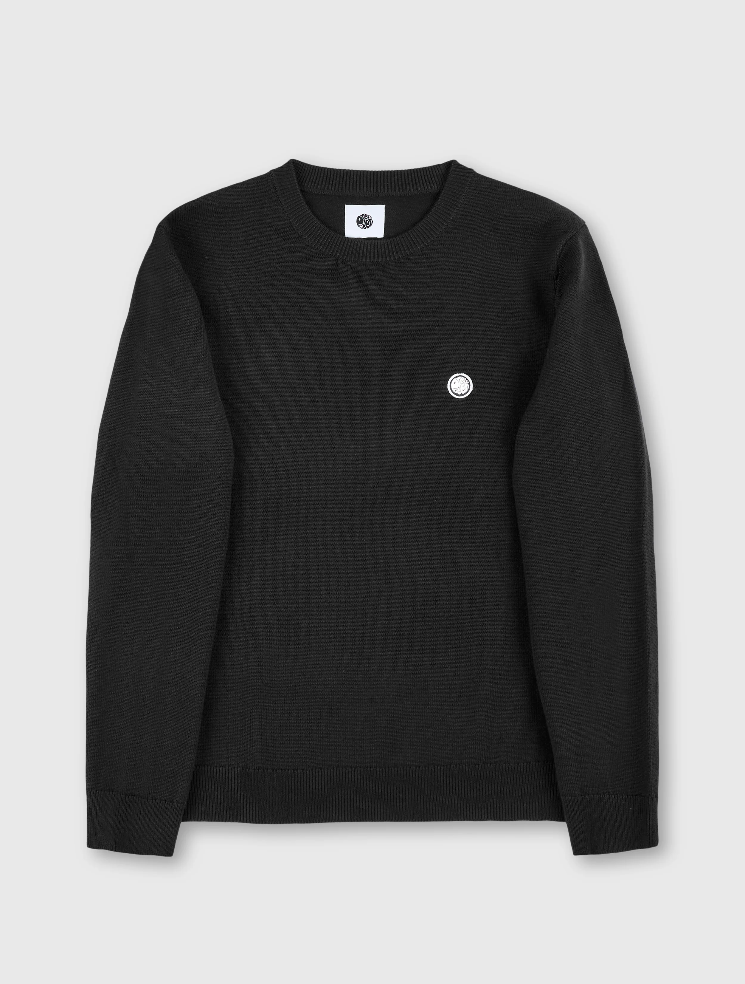 Black Merino Blend Crew