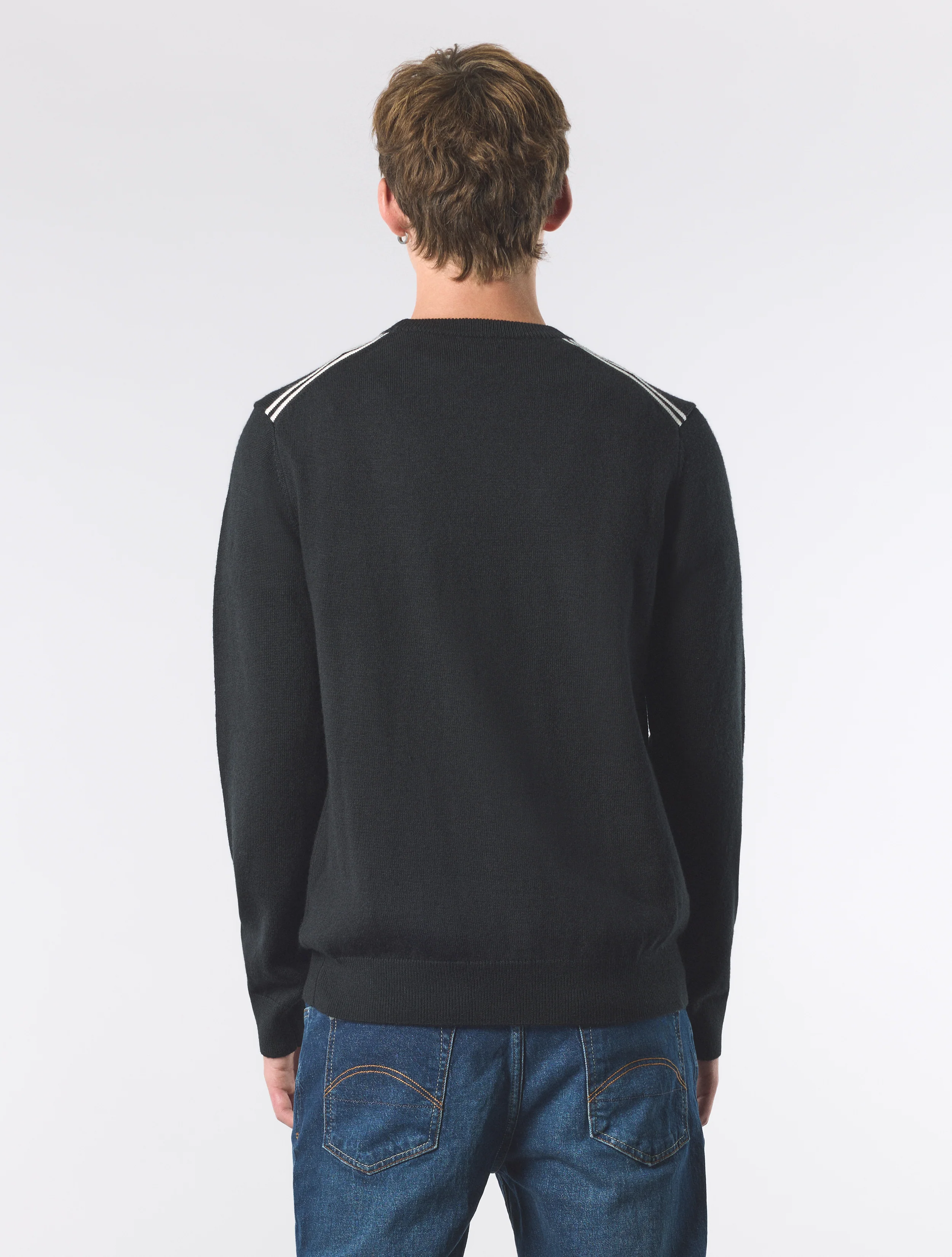 Black Merino Blend Crew - Image 4