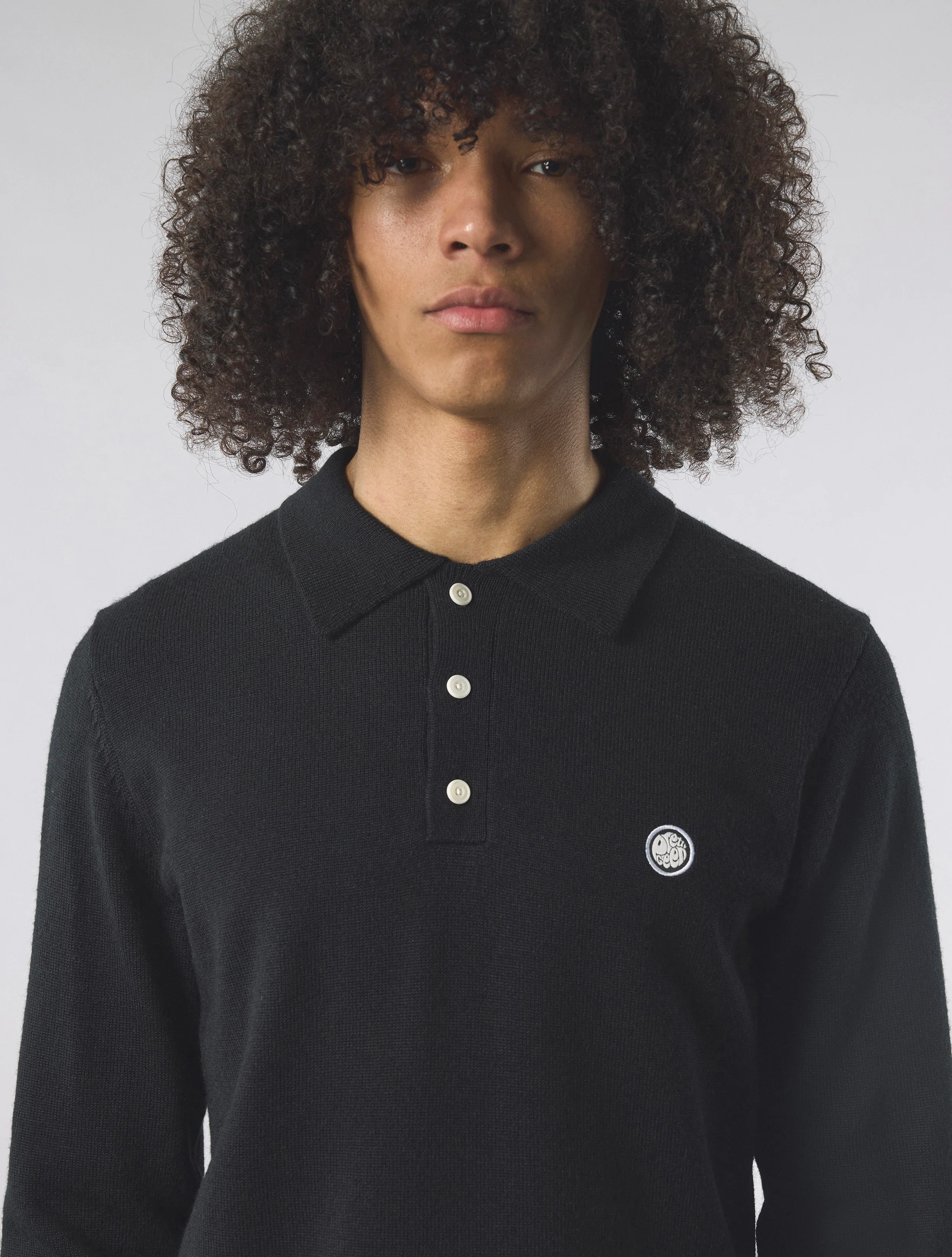 Black Merino Blend Polo - Image 5