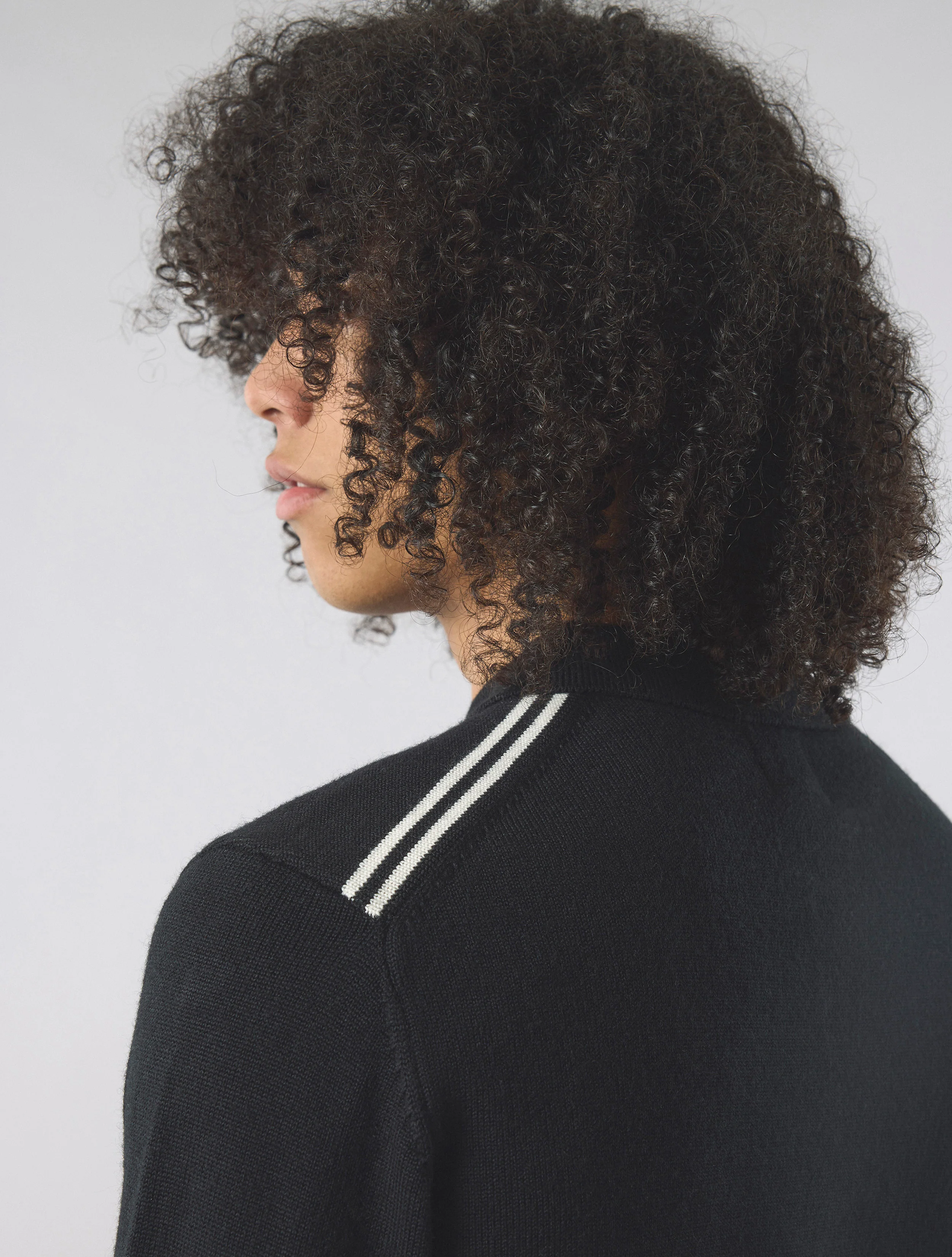 Black Merino Blend Polo - Image 6
