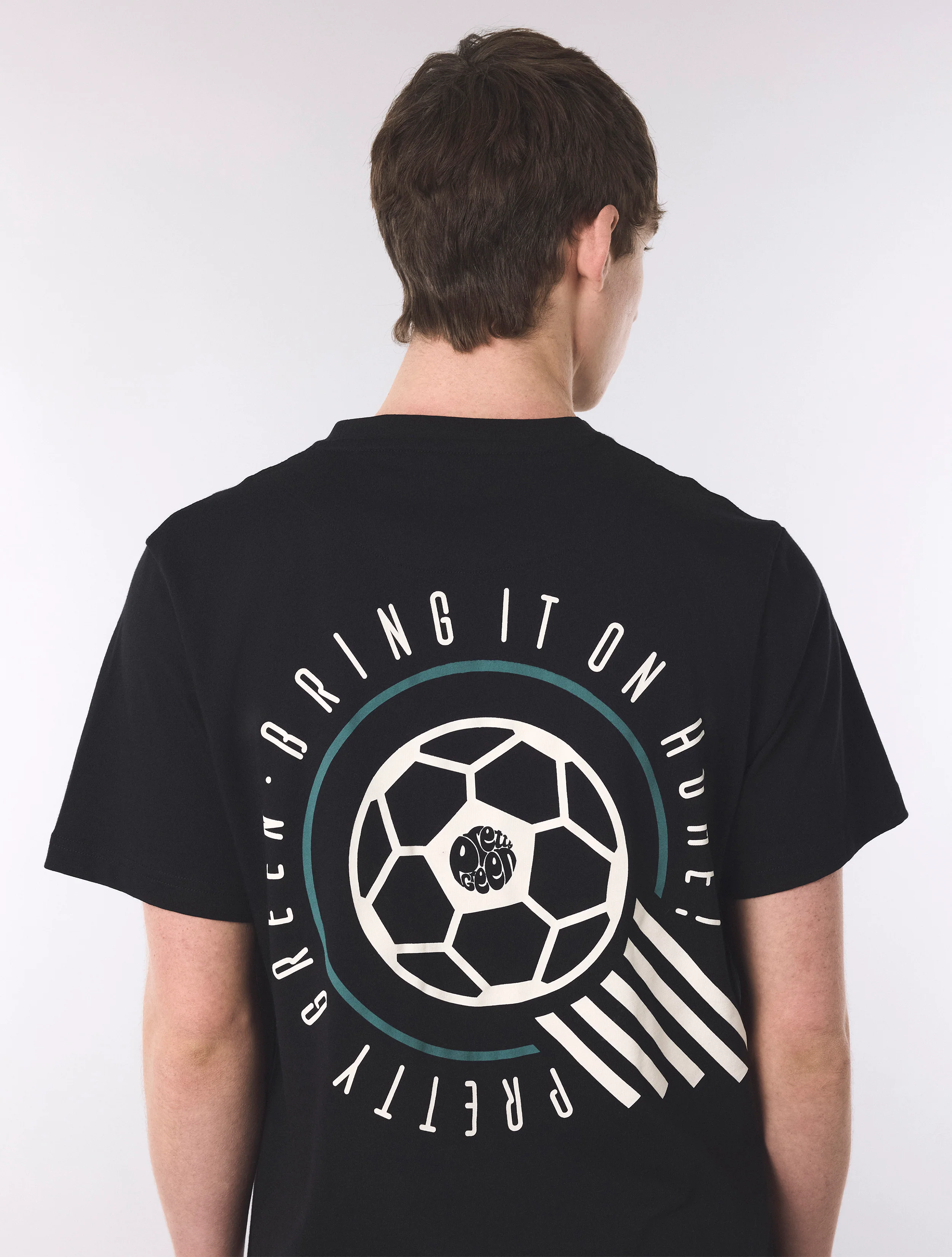 Black Outro Football Graphic T-Shirt - Image 7