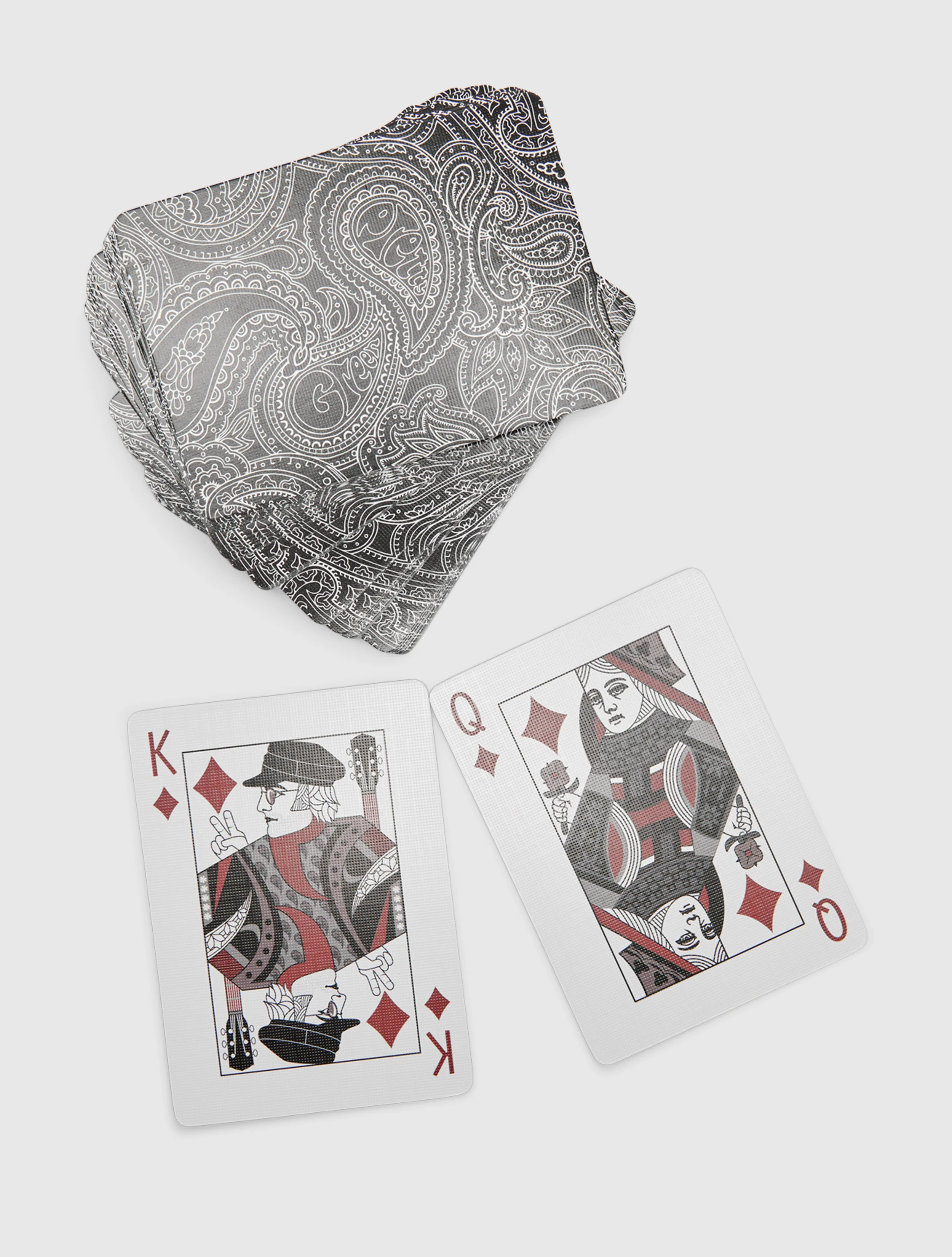 Black Paisley Playing Cards - Image 3