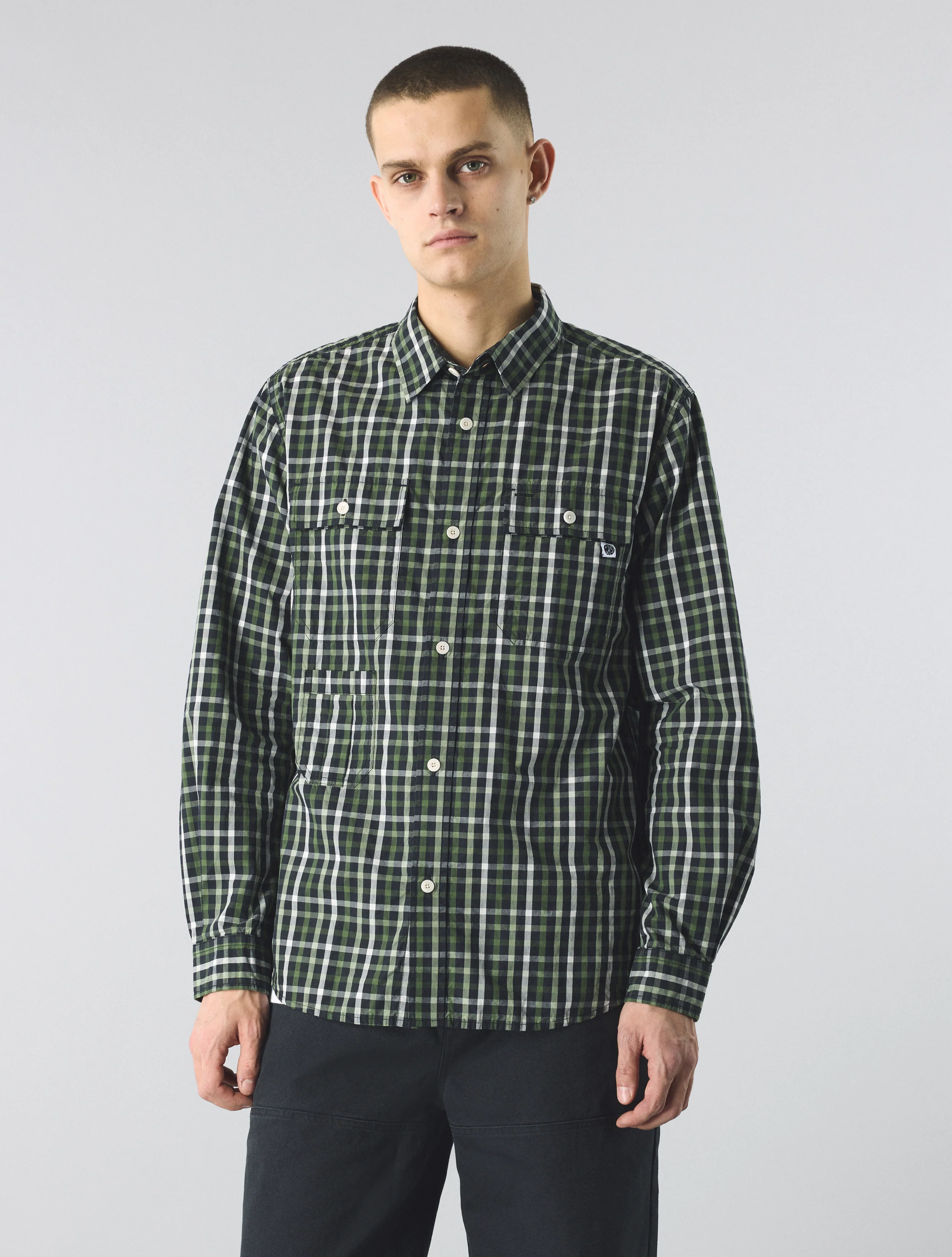 Black Pelton Check Shirt - Image 3