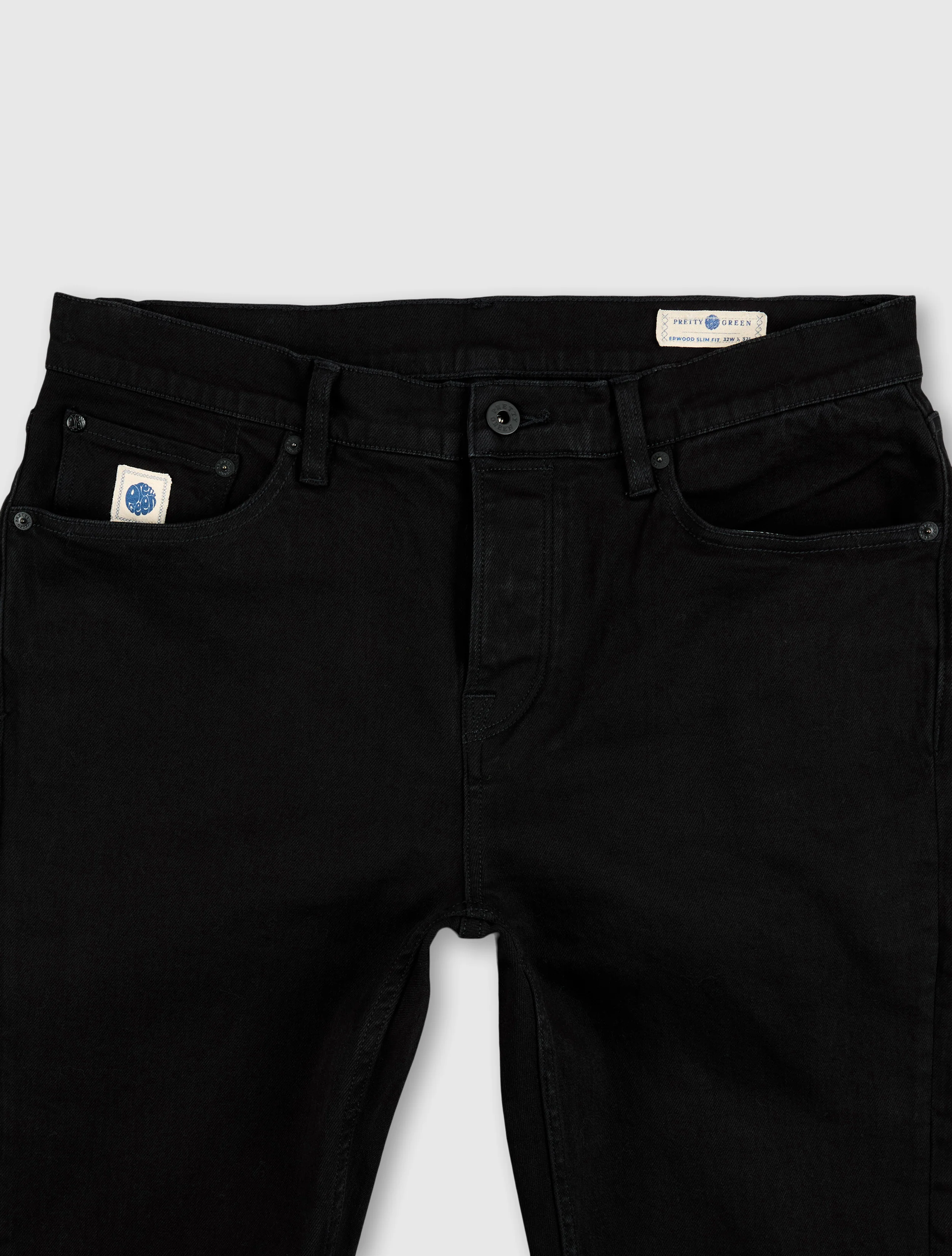 Black Rinse Erwood Slim Fit Jeans - Image 6