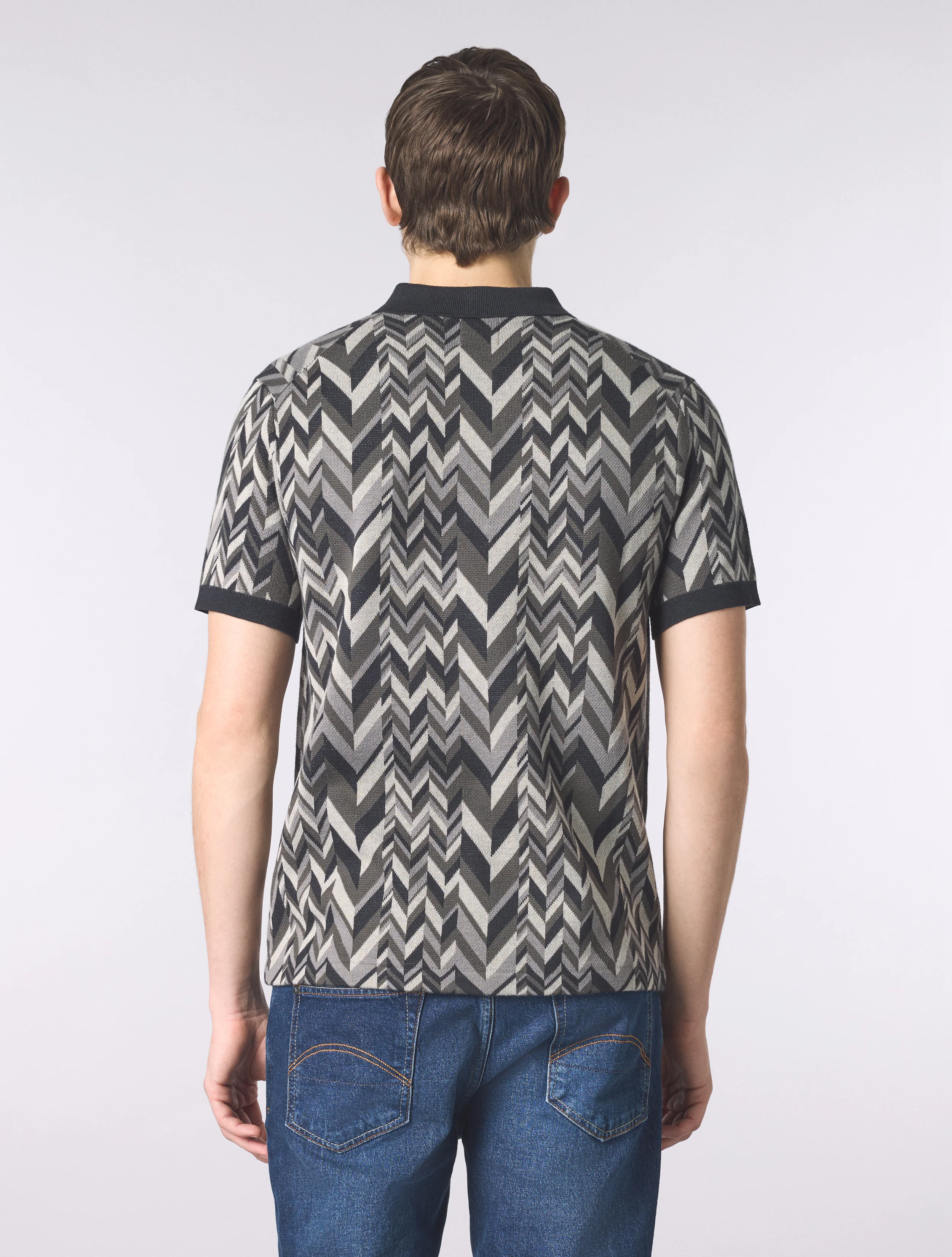 Black Starship Short Sleeve Knit Polo - Image 4
