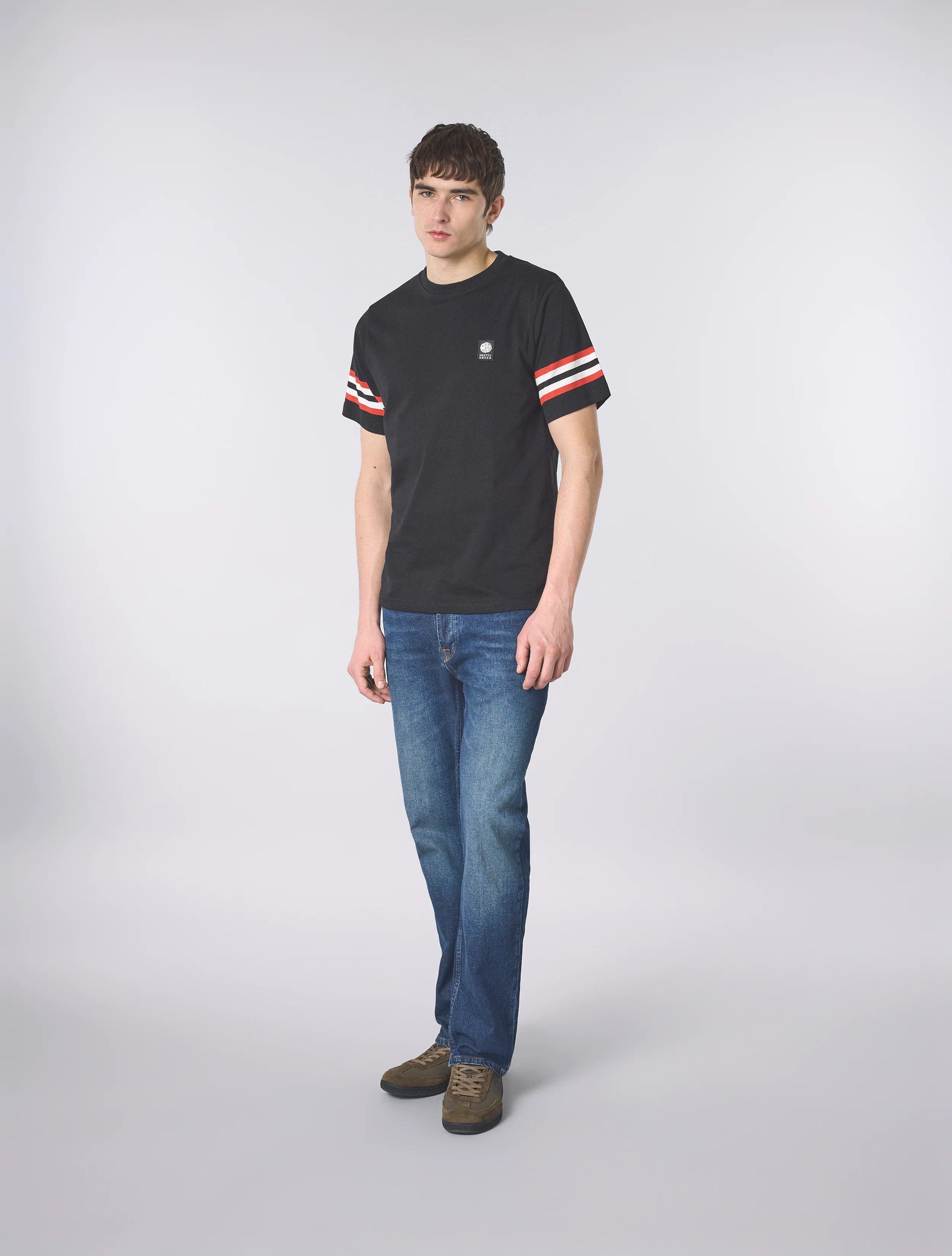 Black Stratosphere Sleeve Stripe T-Shirt - Image 2