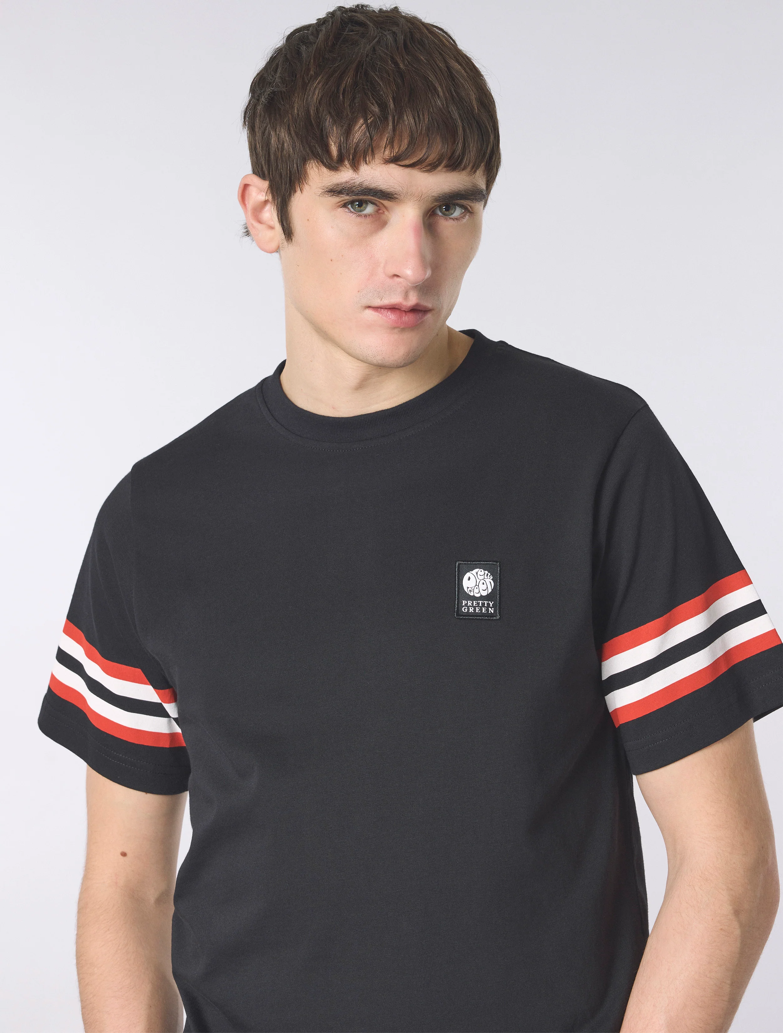 Black Stratosphere Sleeve Stripe T-Shirt - Image 5