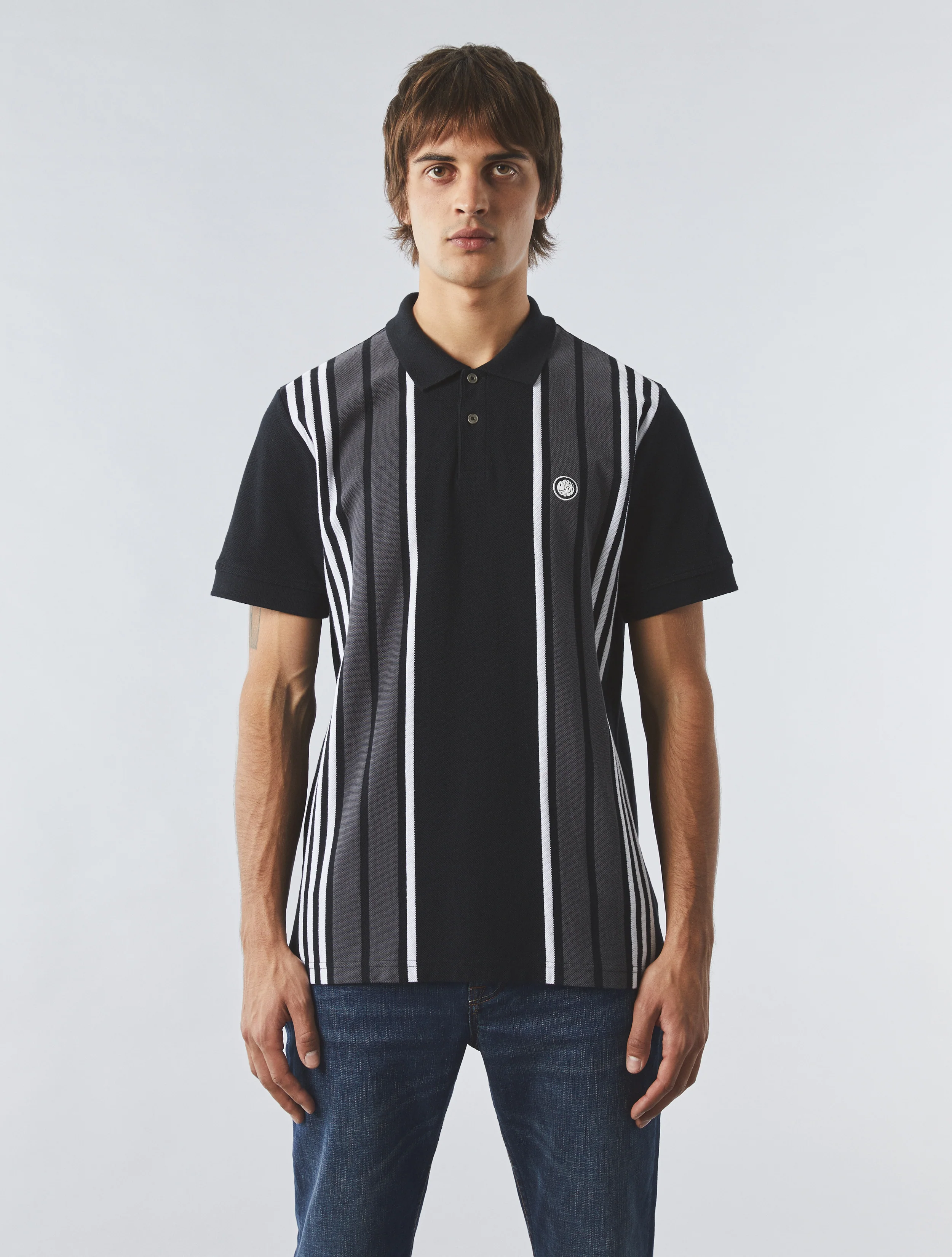 Black Stripe Polo Shirt - Image 3