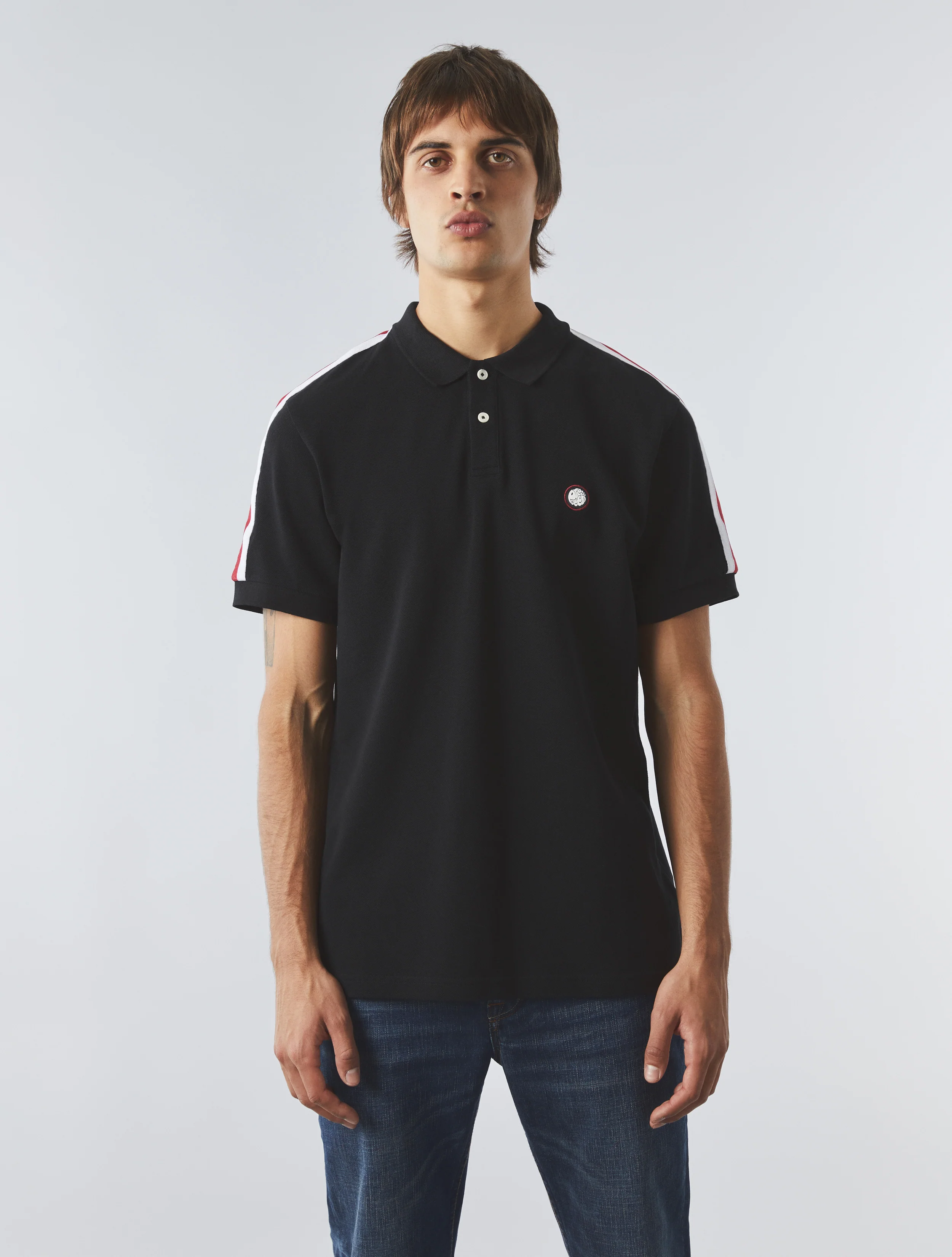 Black Tilby Tape Polo - Image 3