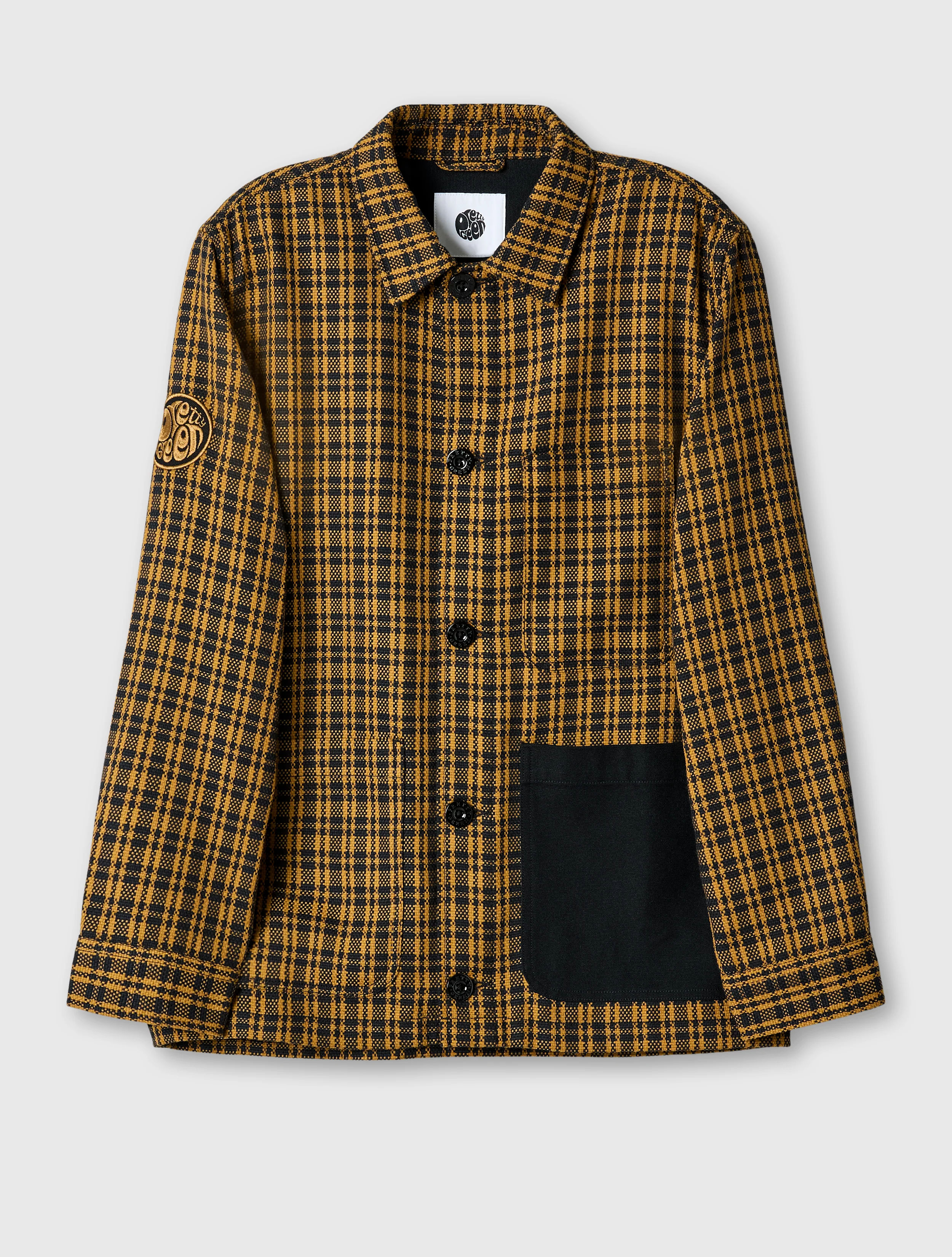 Black Whitworth Check Overshirt