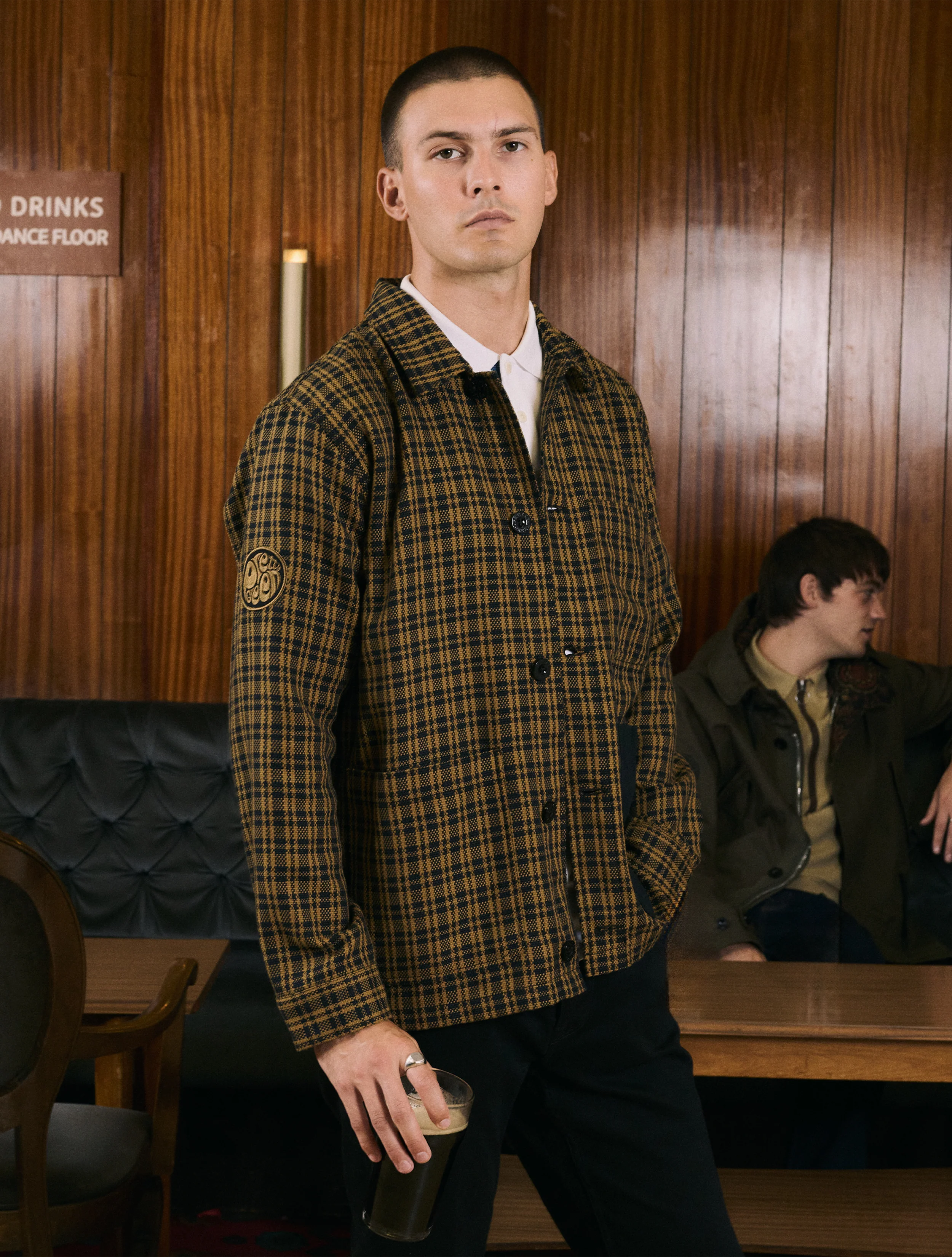 Black Whitworth Check Overshirt - Image 2