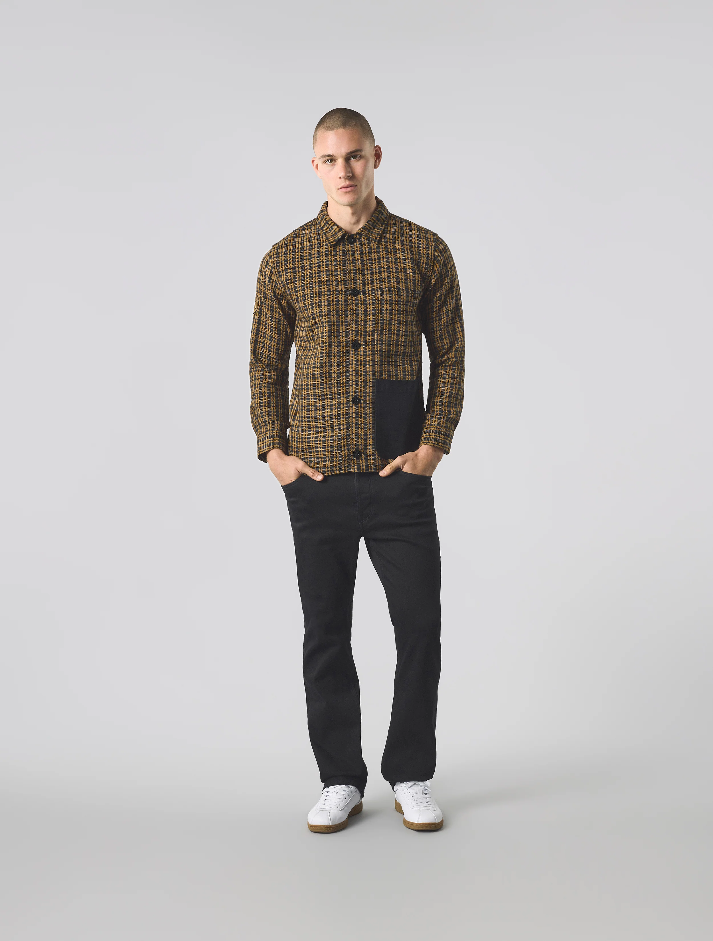 Black Whitworth Check Overshirt - Image 3