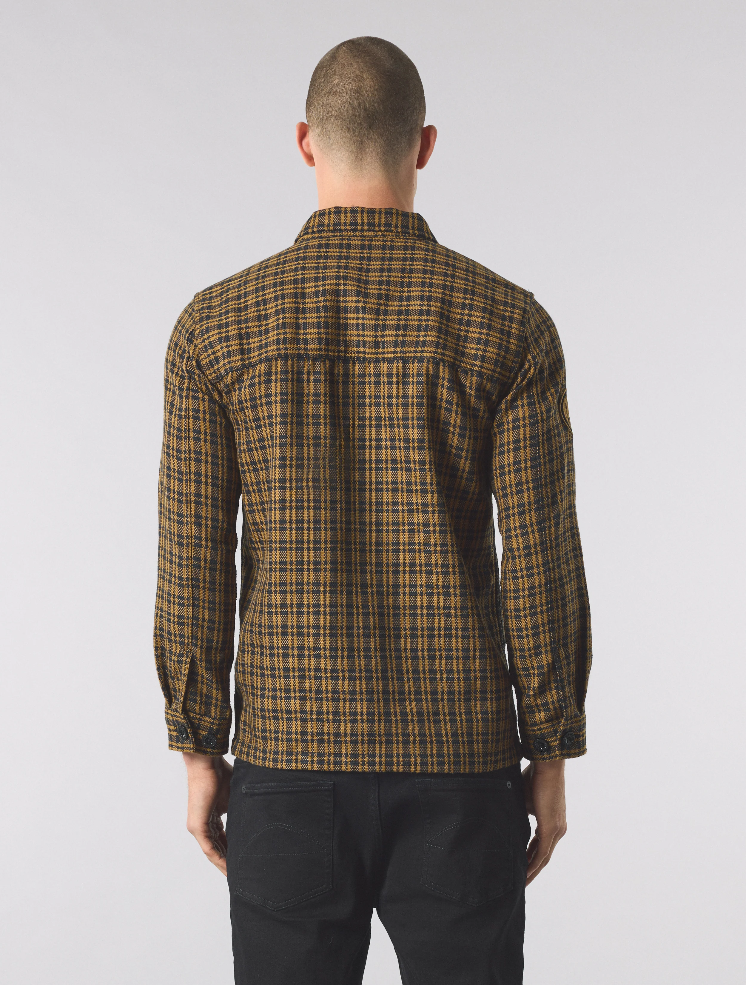 Black Whitworth Check Overshirt - Image 5
