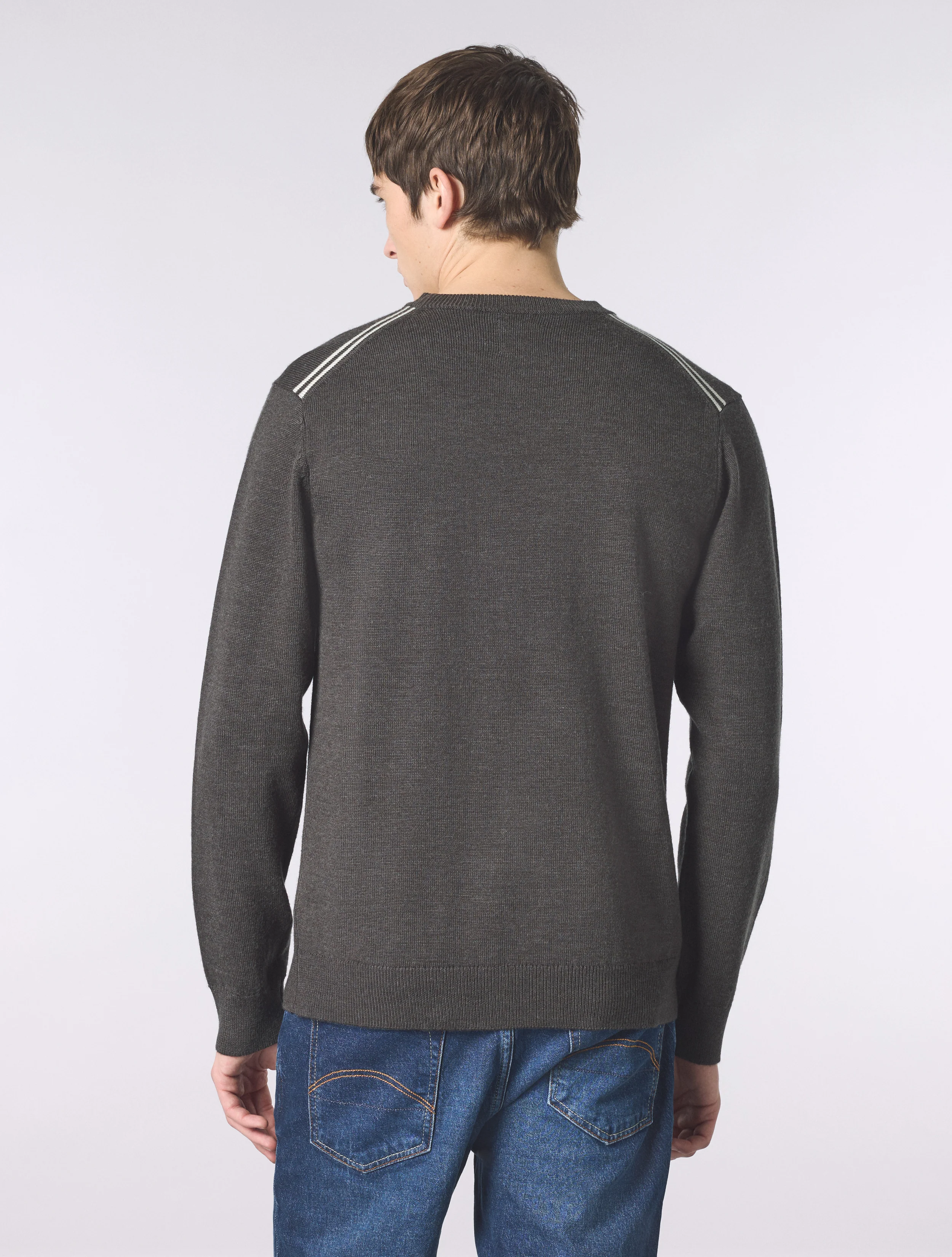 Charcoal Merino Blend Crew - Image 5