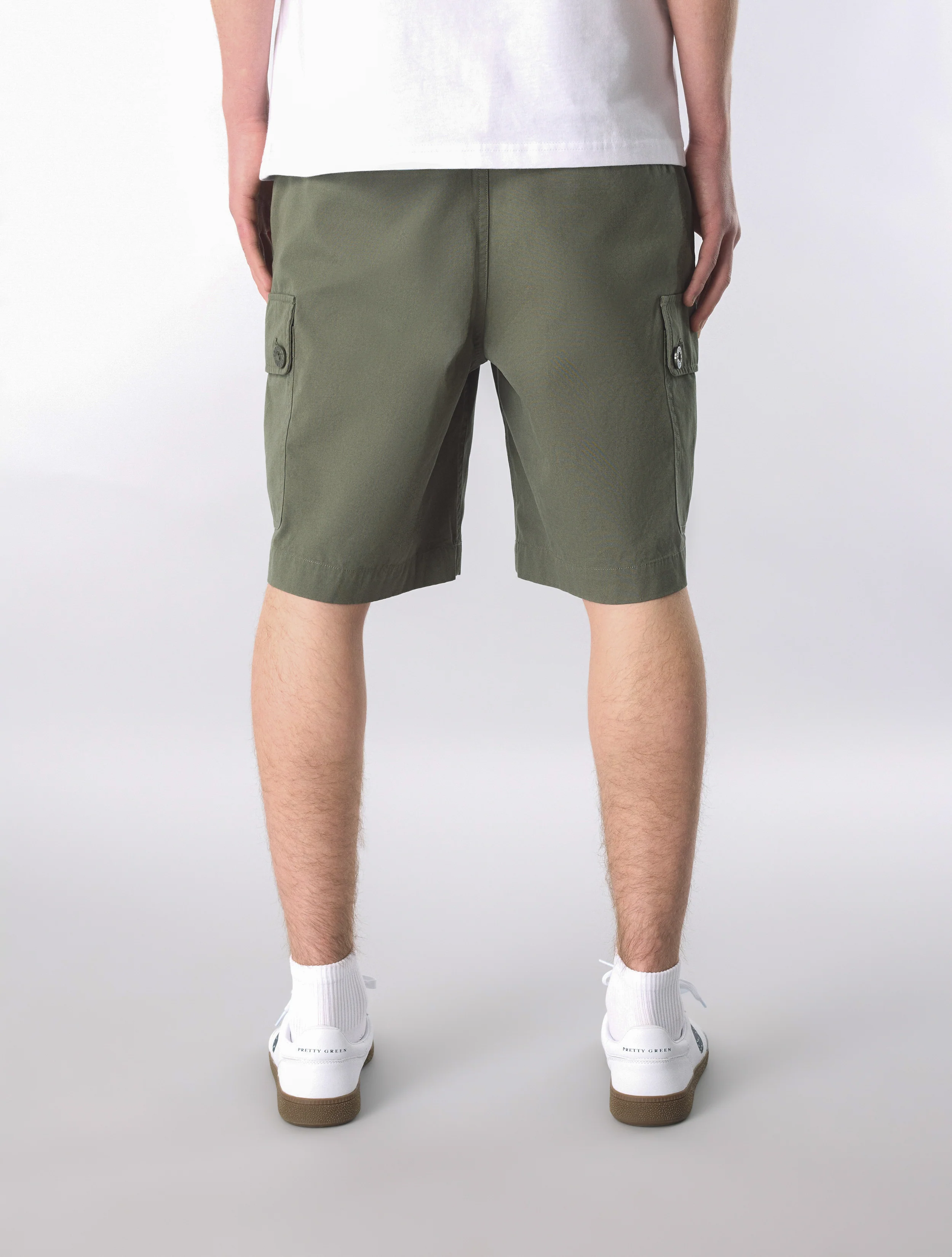 Dark Green Bostall Cargo Shorts - Image 4