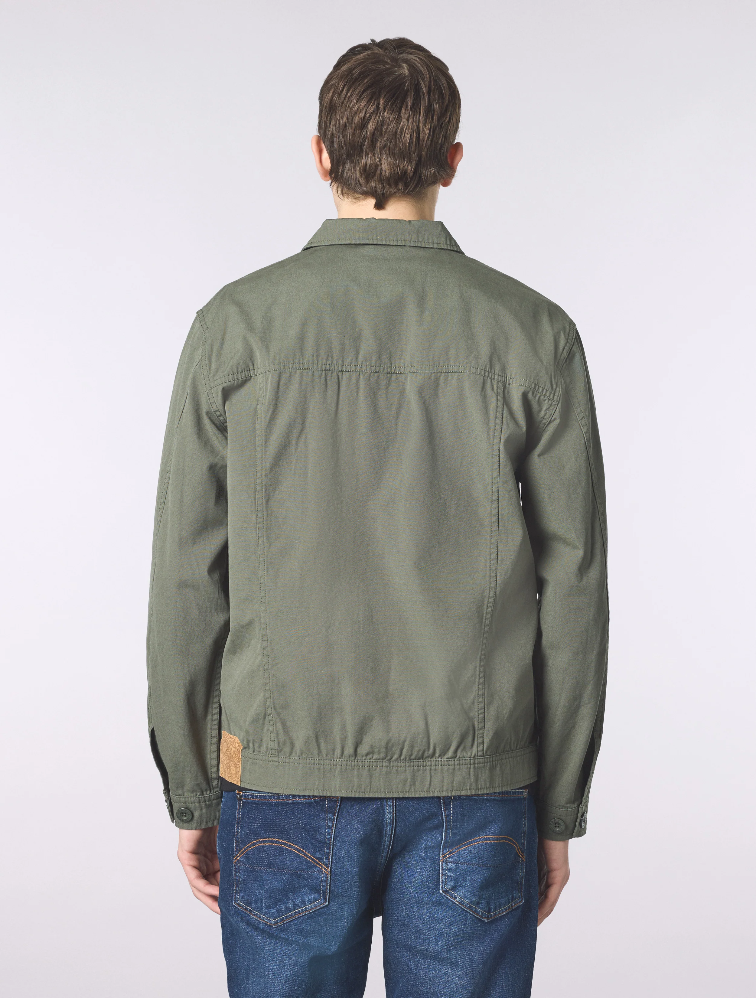 Dark Green Bostall Solid Overshirt - Image 5
