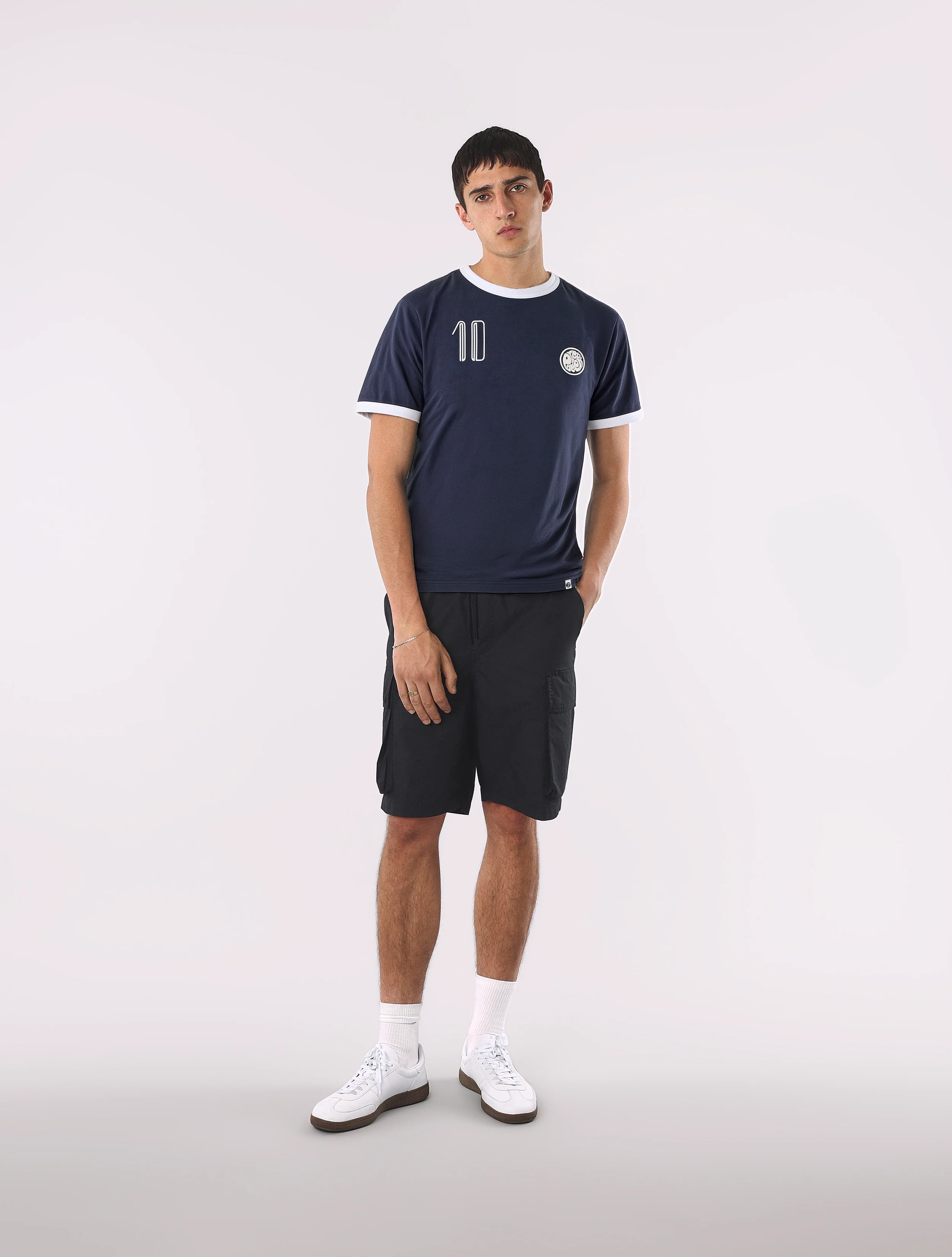 Dark Blue Jules Ringer T-Shirt - Image 3
