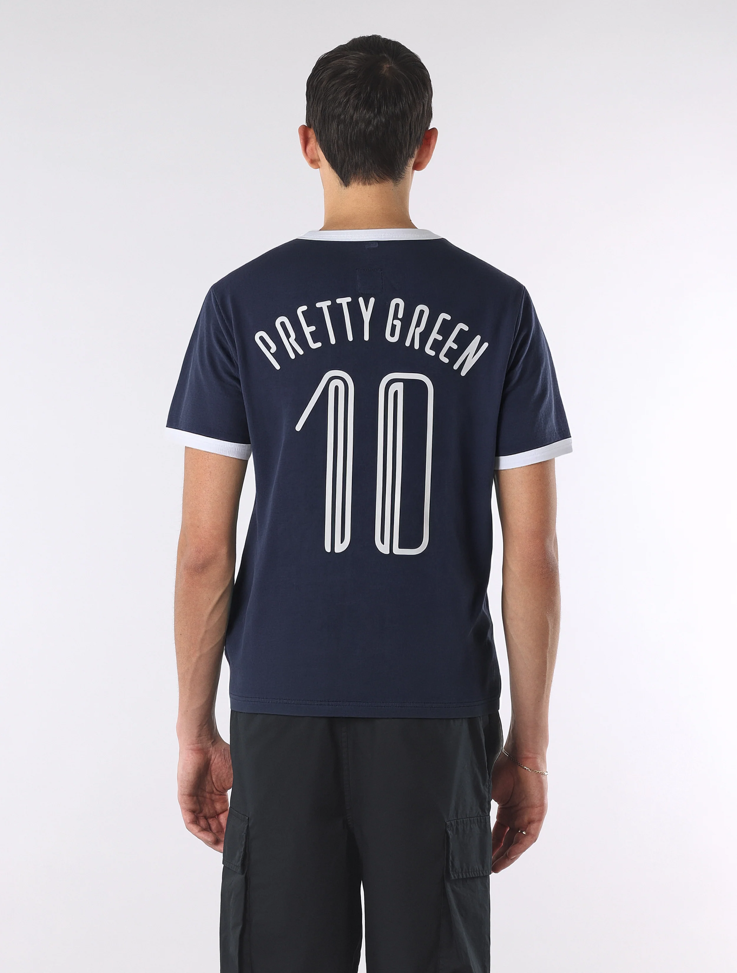 Dark Blue Jules Ringer T-Shirt - Image 5