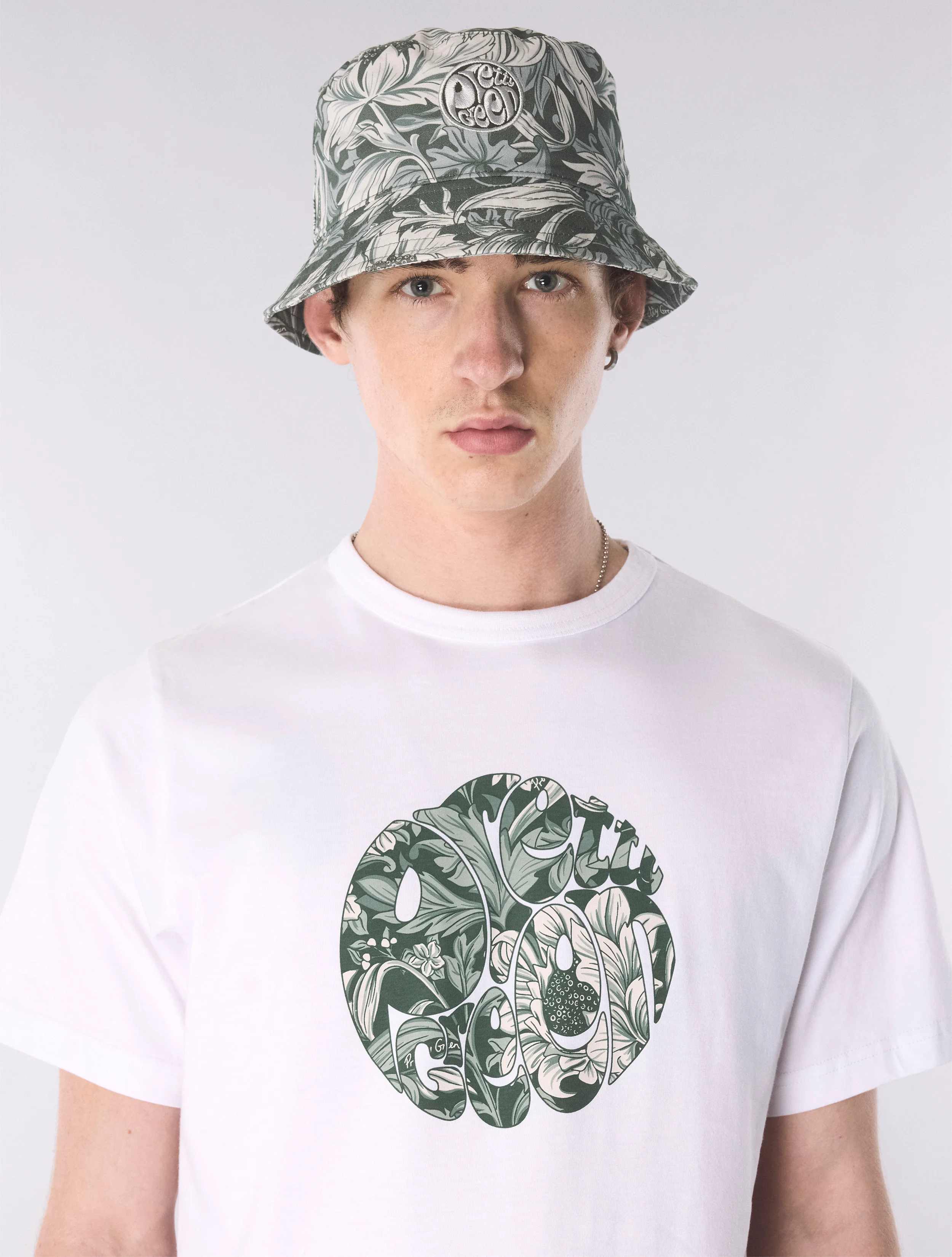 Green Bostall Printed Bucket Hat - Image 2