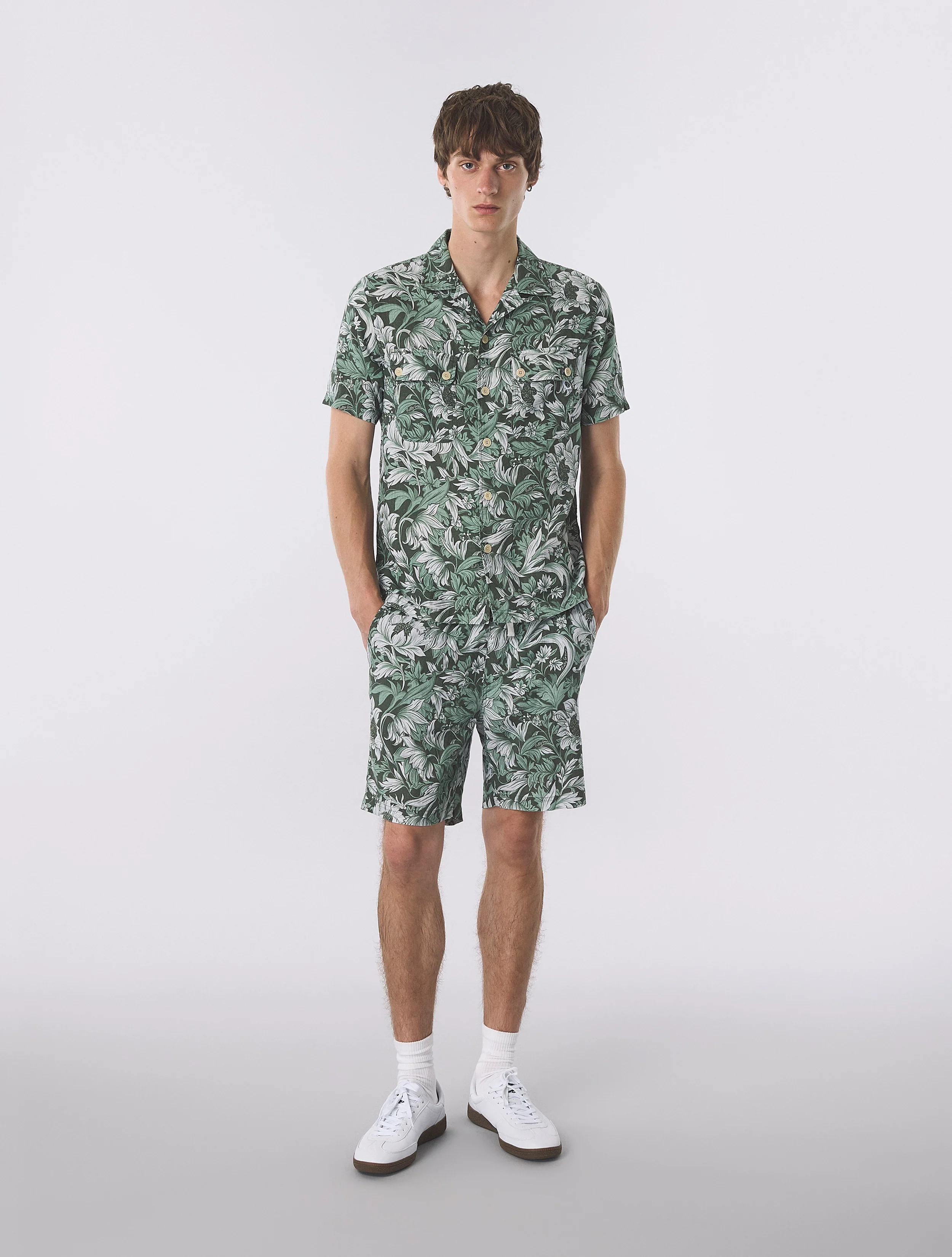 Green Bostall Printed Short Sleeve Shirt - Image 2