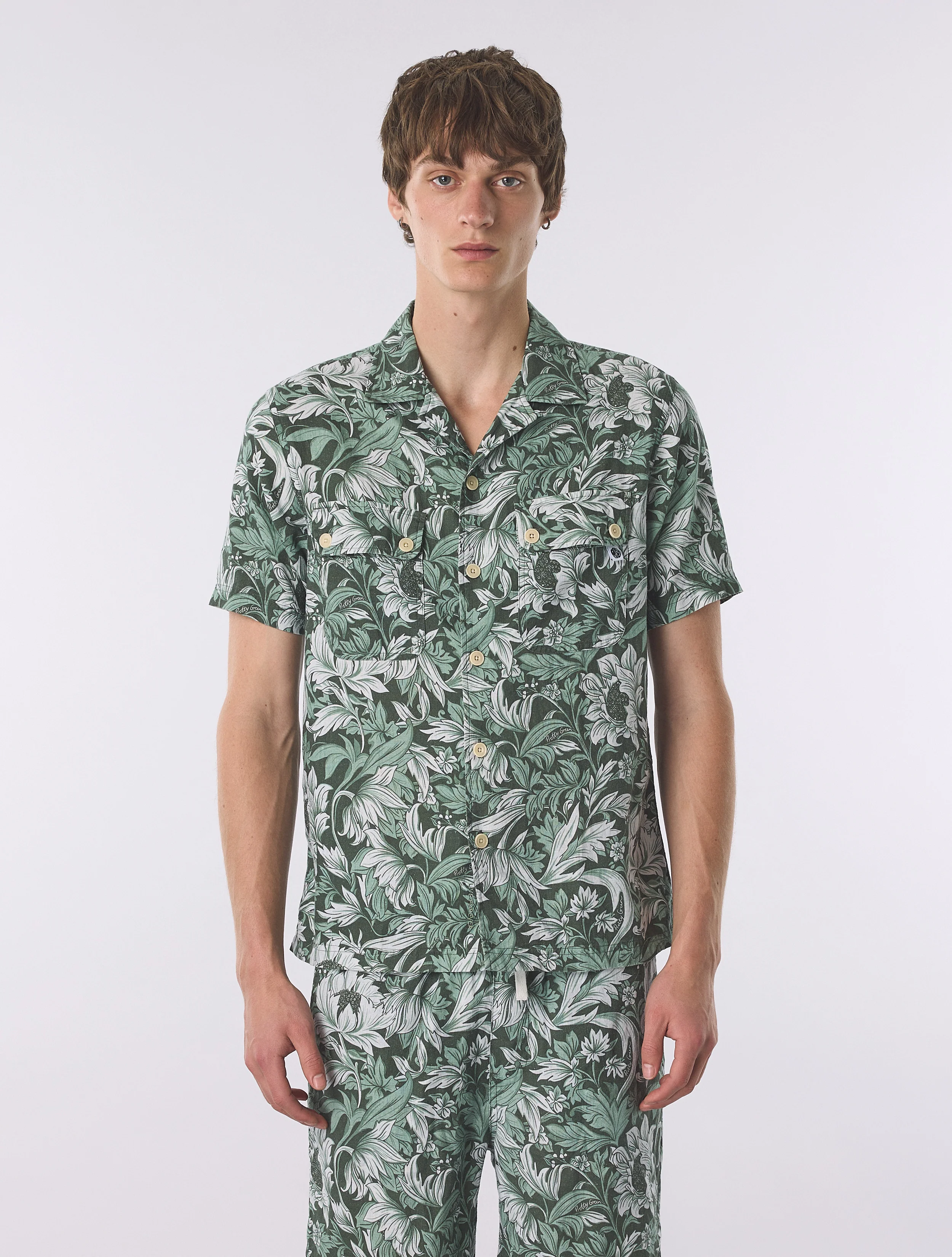 Green Bostall Printed Short Sleeve Shirt - Image 3
