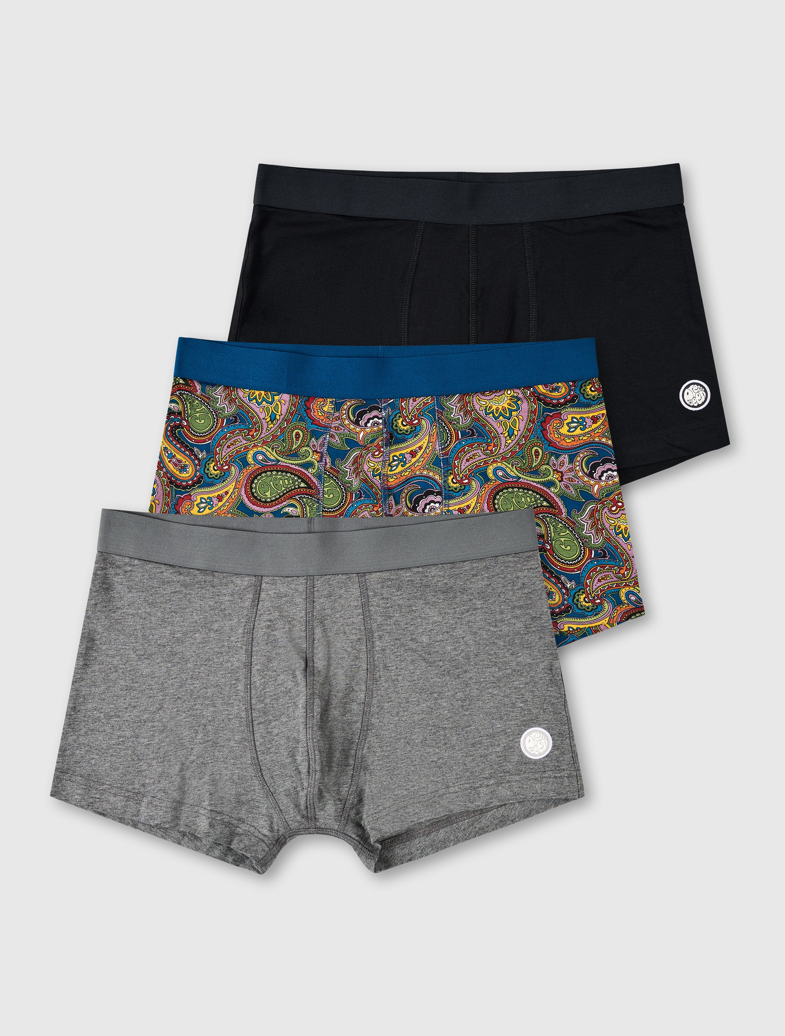 Grey 3 Pack House Paisley Boxers - Image 2