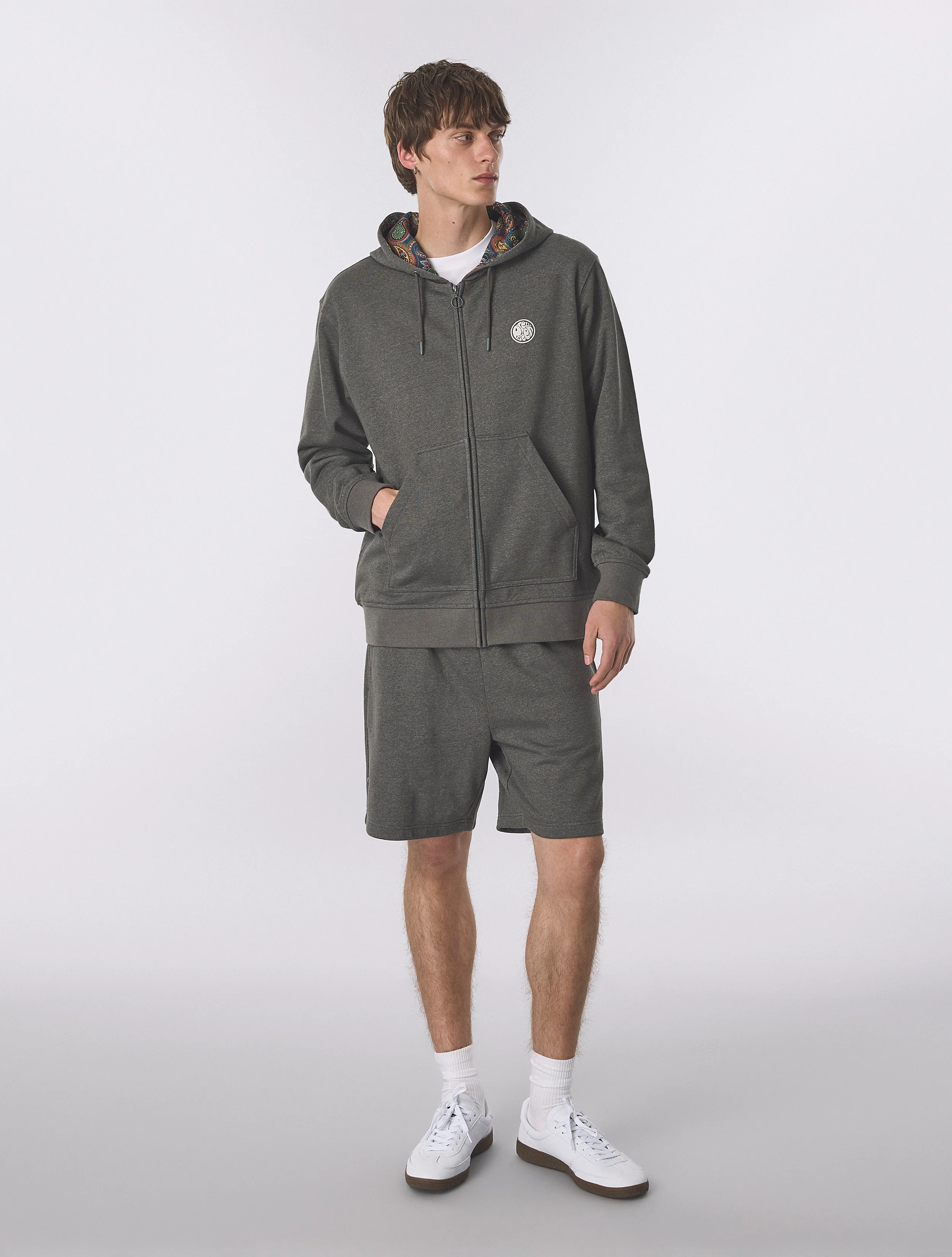 Grey Lounge Zip Up Hoody - Image 2