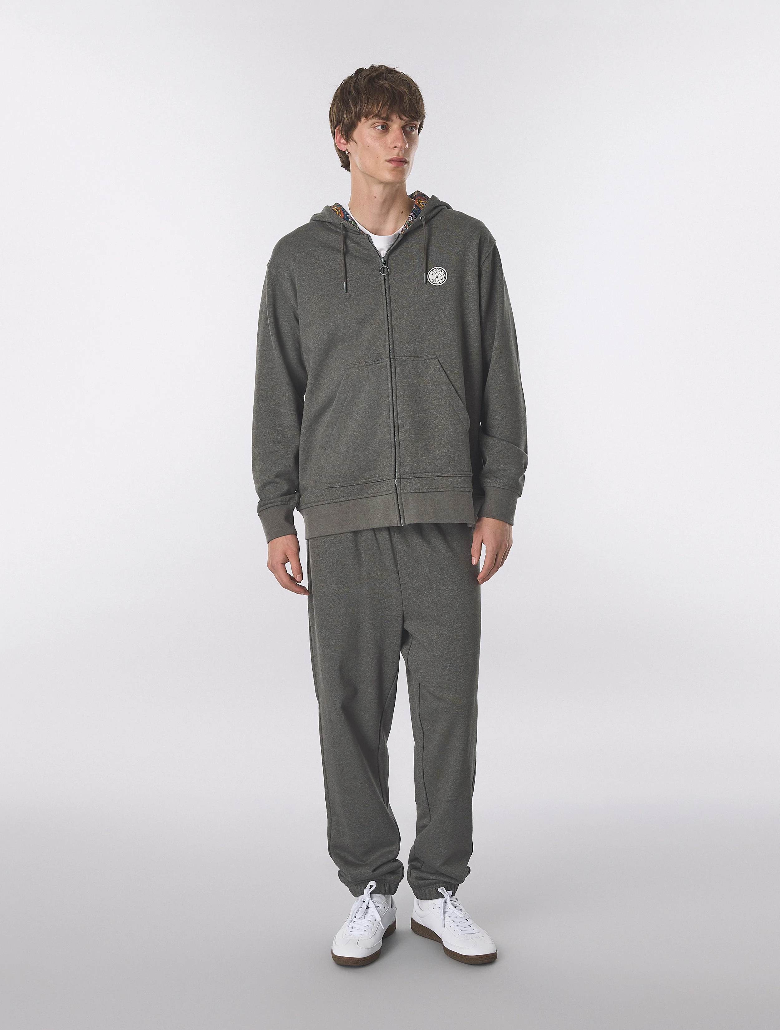 Grey Lounge Zip Up Hoody - Image 4