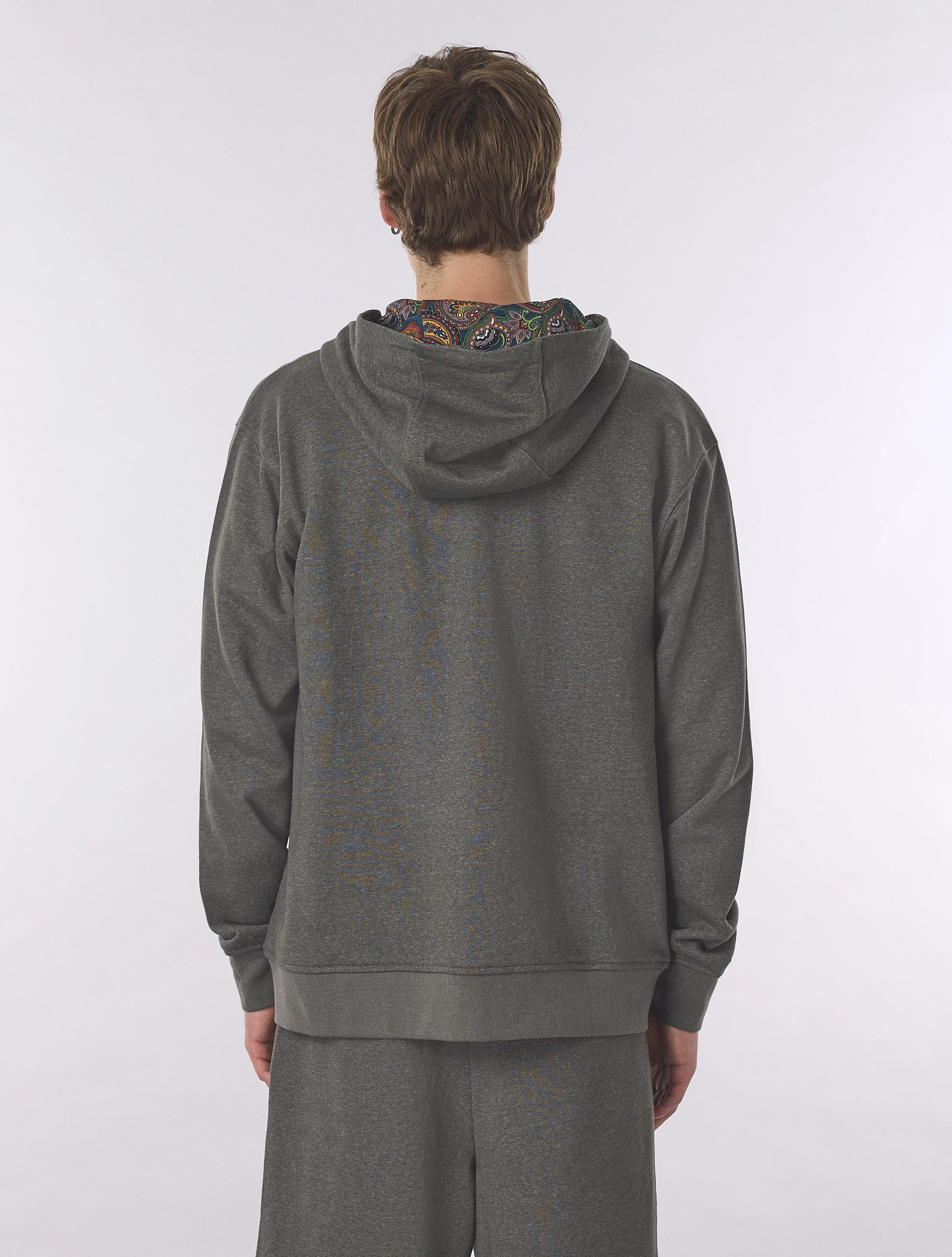 Grey Lounge Zip Up Hoody - Image 8