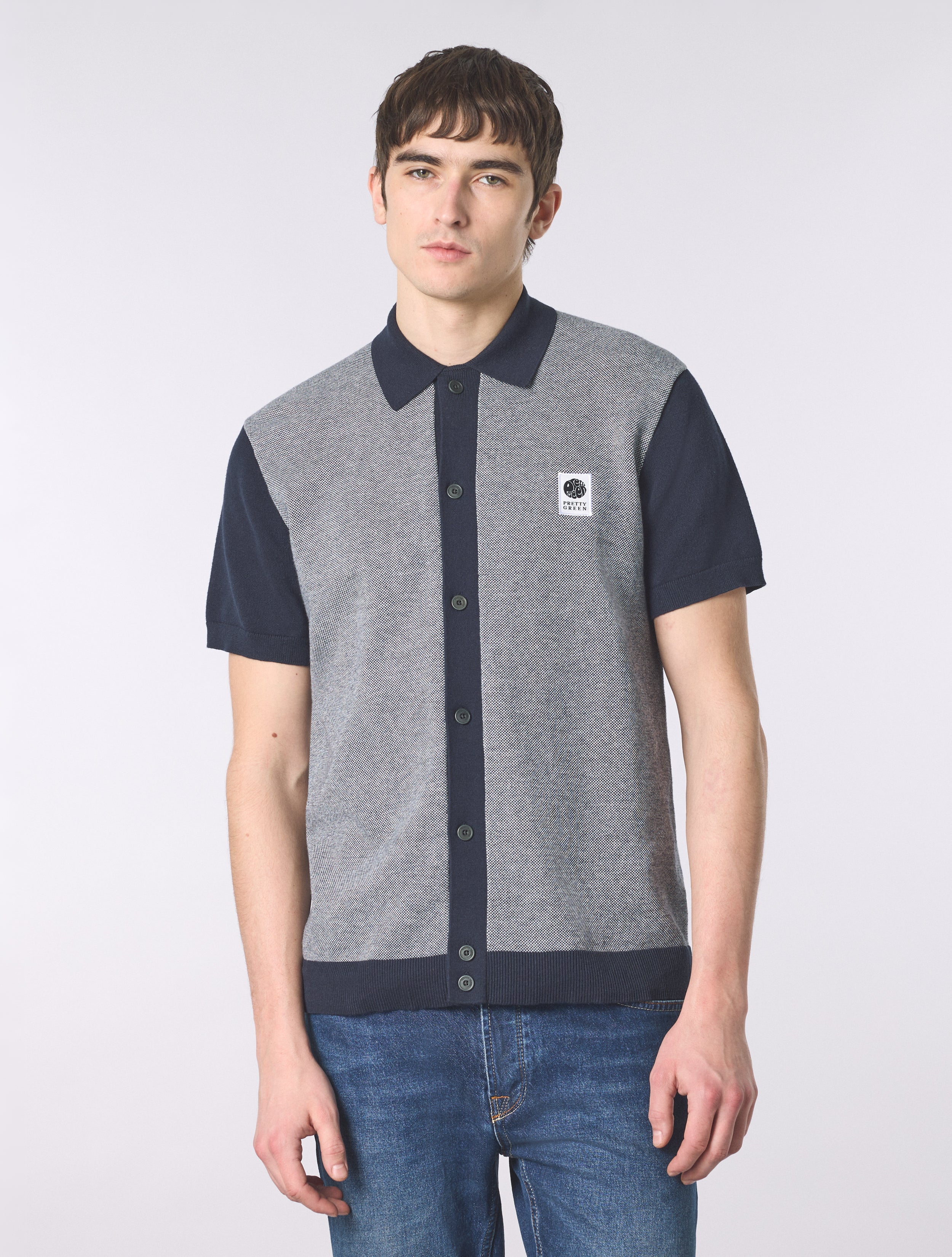 Grey Roxy Knit Short Sleeve Shirt - Image 4