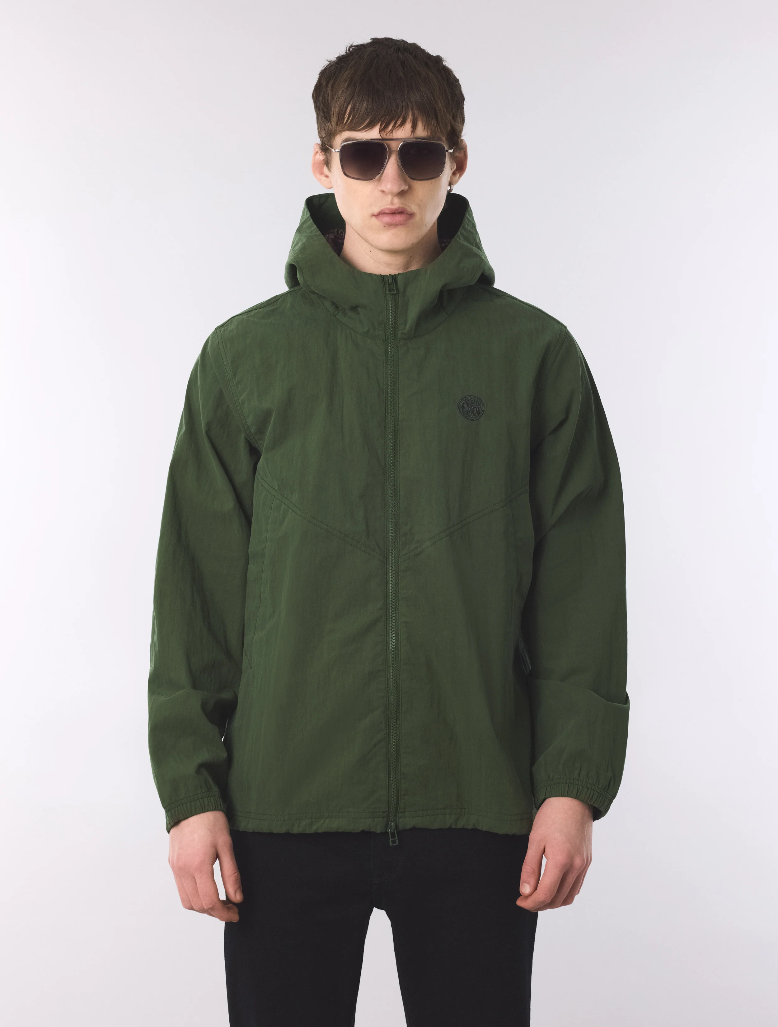 Khaki Feltham Hooded Jacket - Image 3