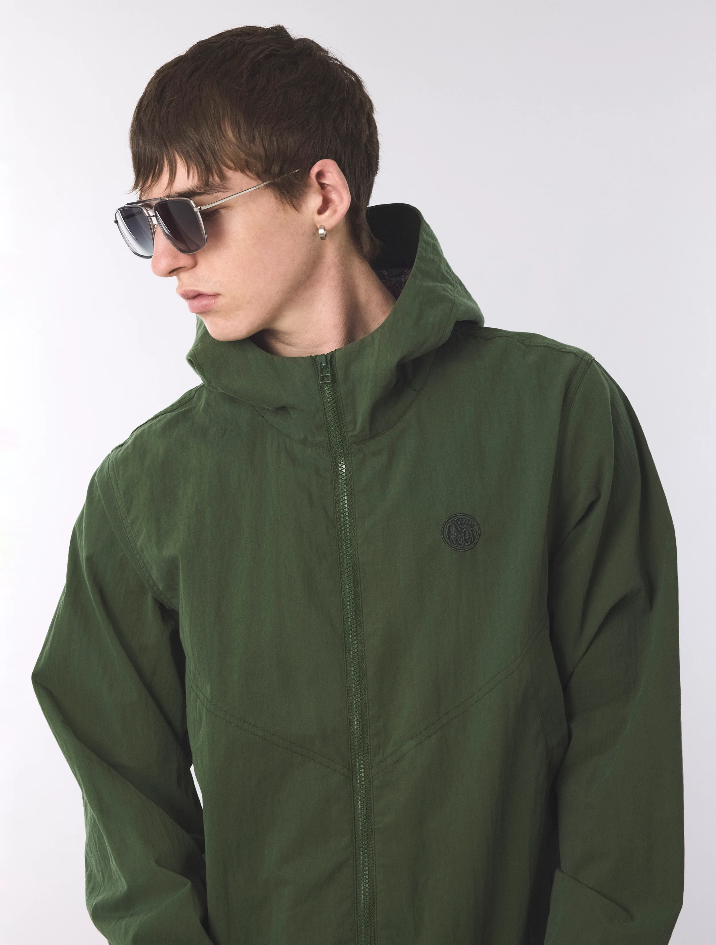 Khaki Feltham Hooded Jacket - Image 5