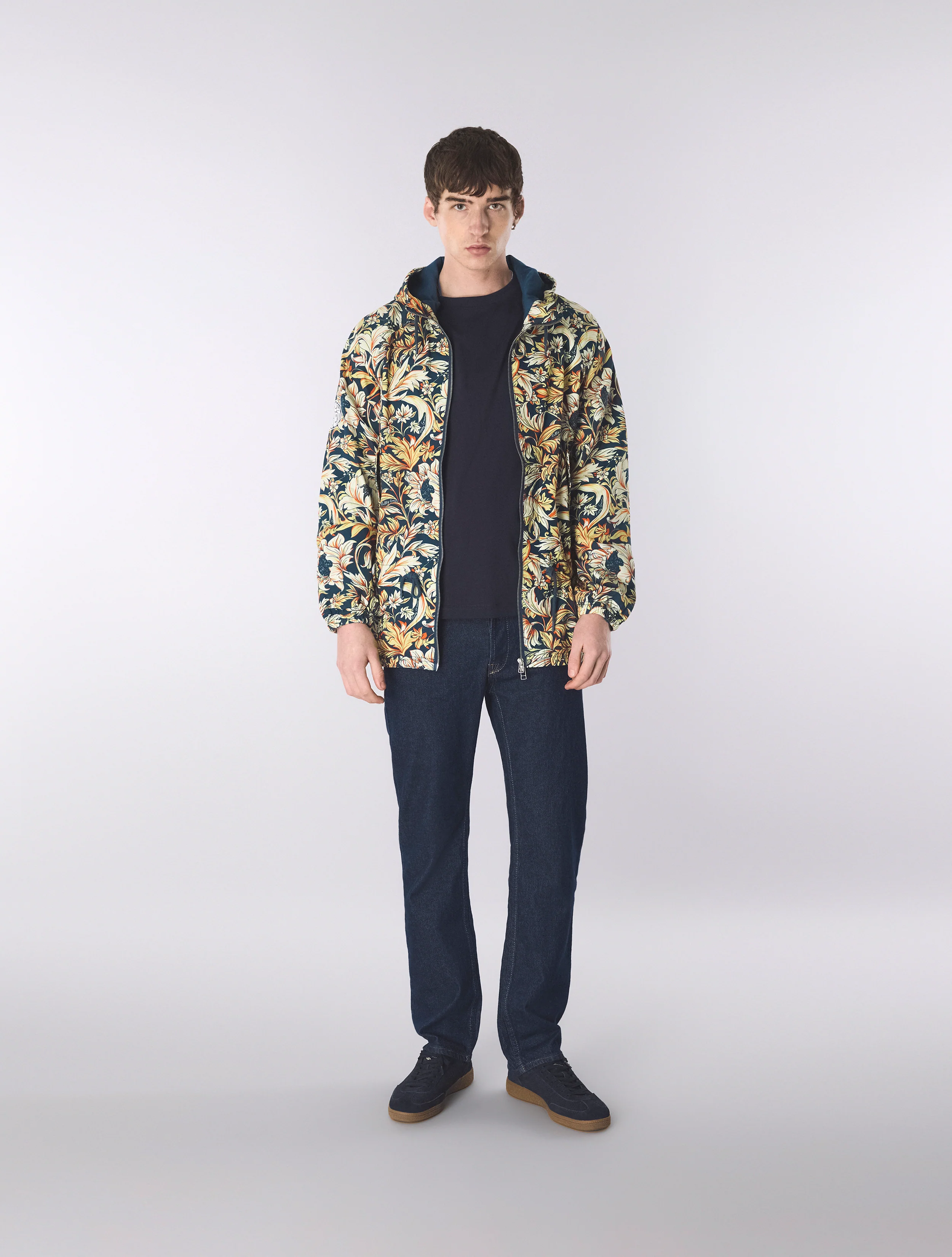 Navy Bostall Printed Jacket - Image 3