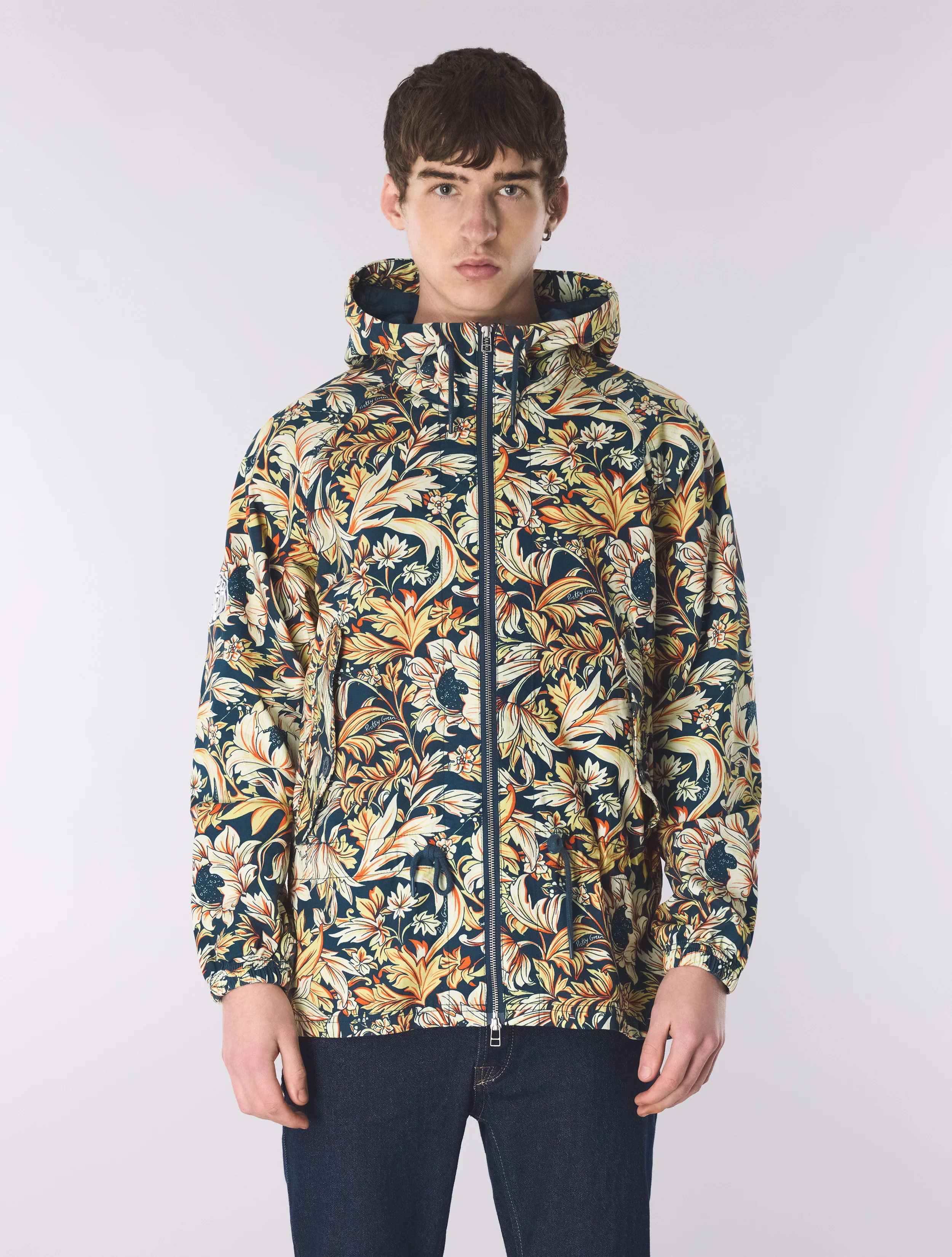 Navy Bostall Printed Jacket - Image 4