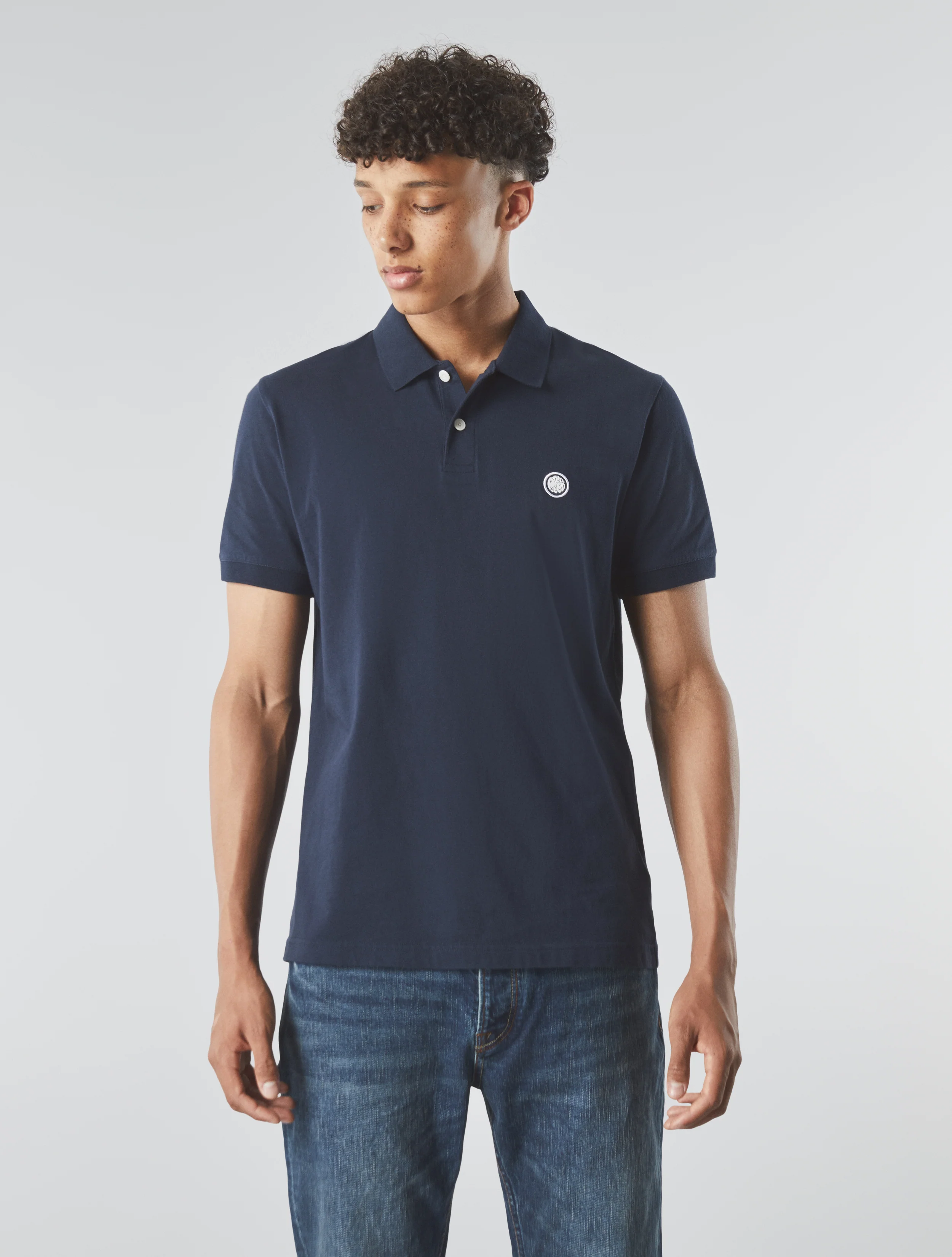Navy Jerry Jersey Polo - Image 3