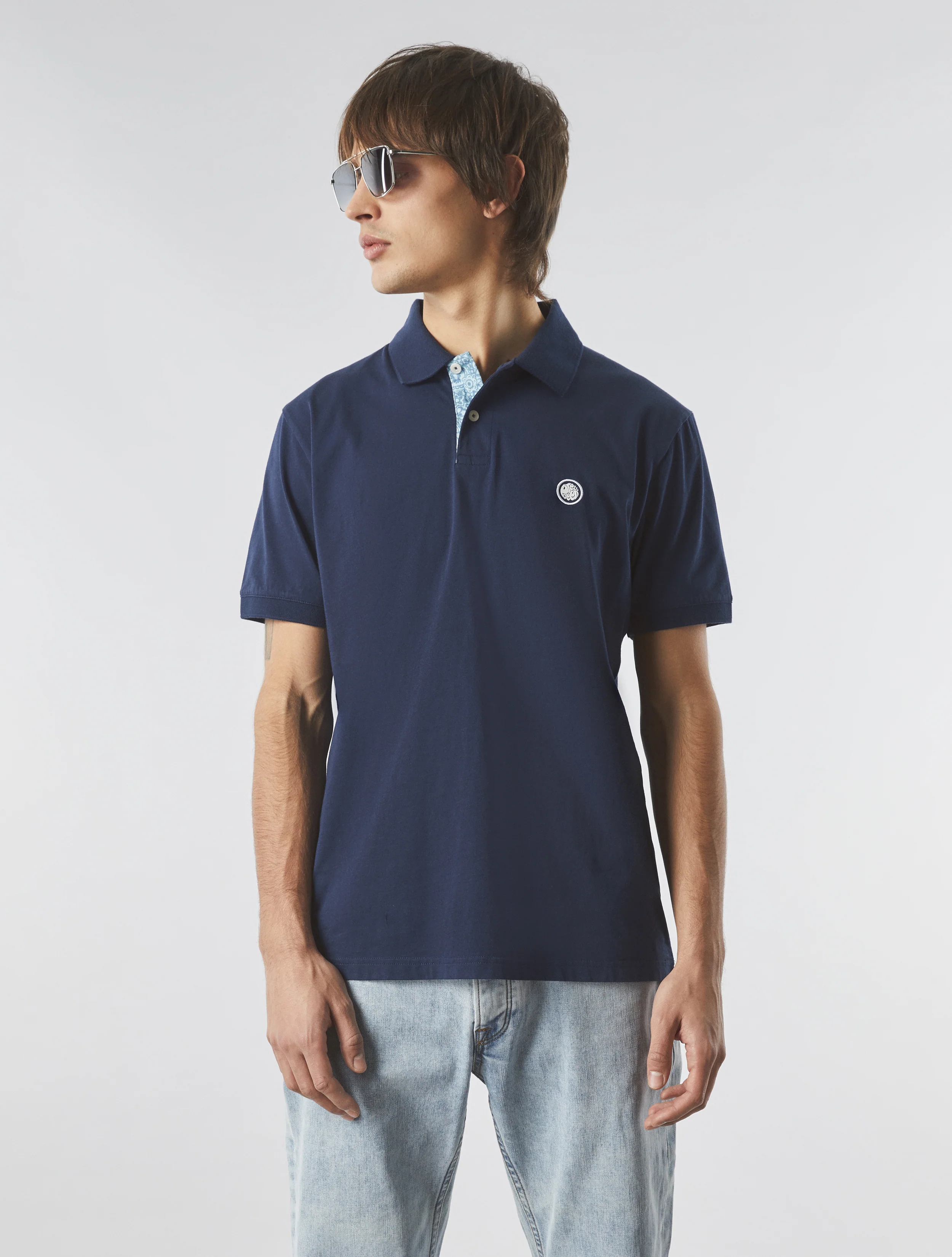 Navy Jersey Polo - Image 3
