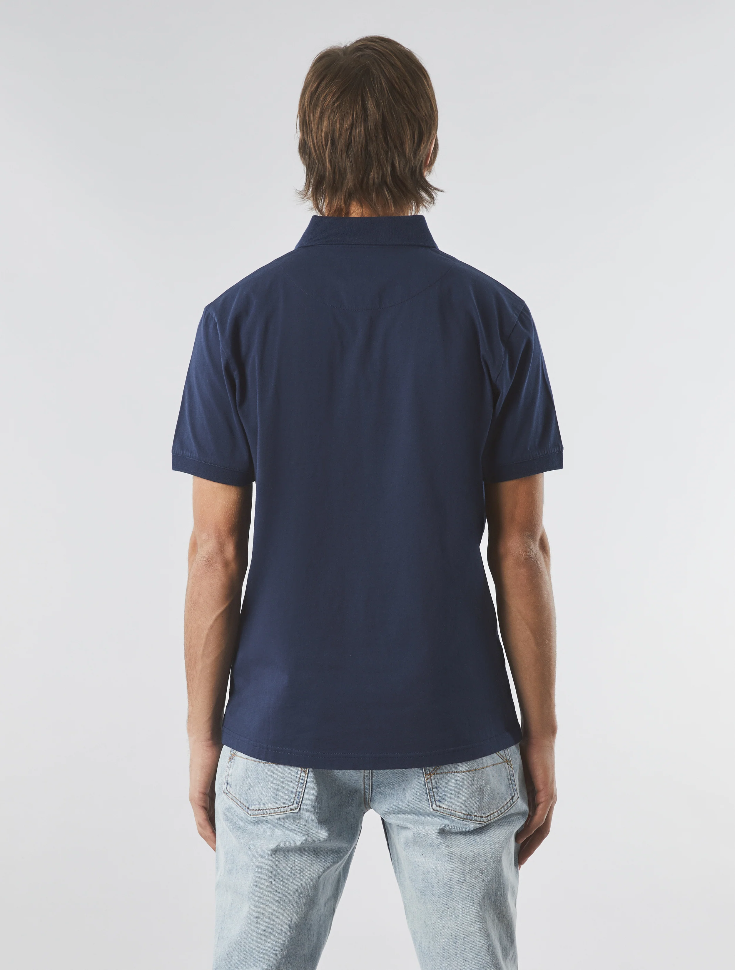 Navy Jersey Polo - Image 4